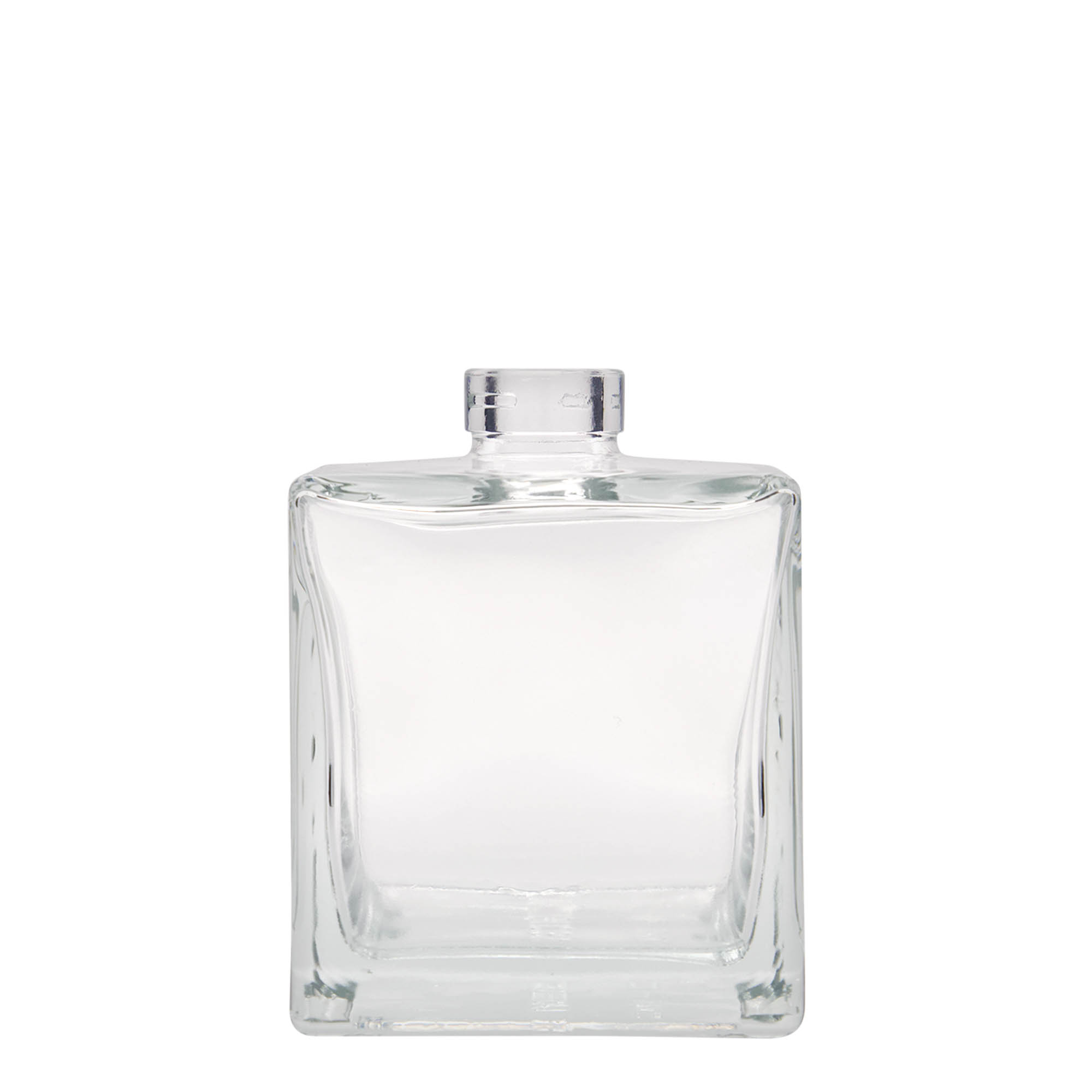 500 ml glasflaske 'Cube', kvadratisk, åbning: kork