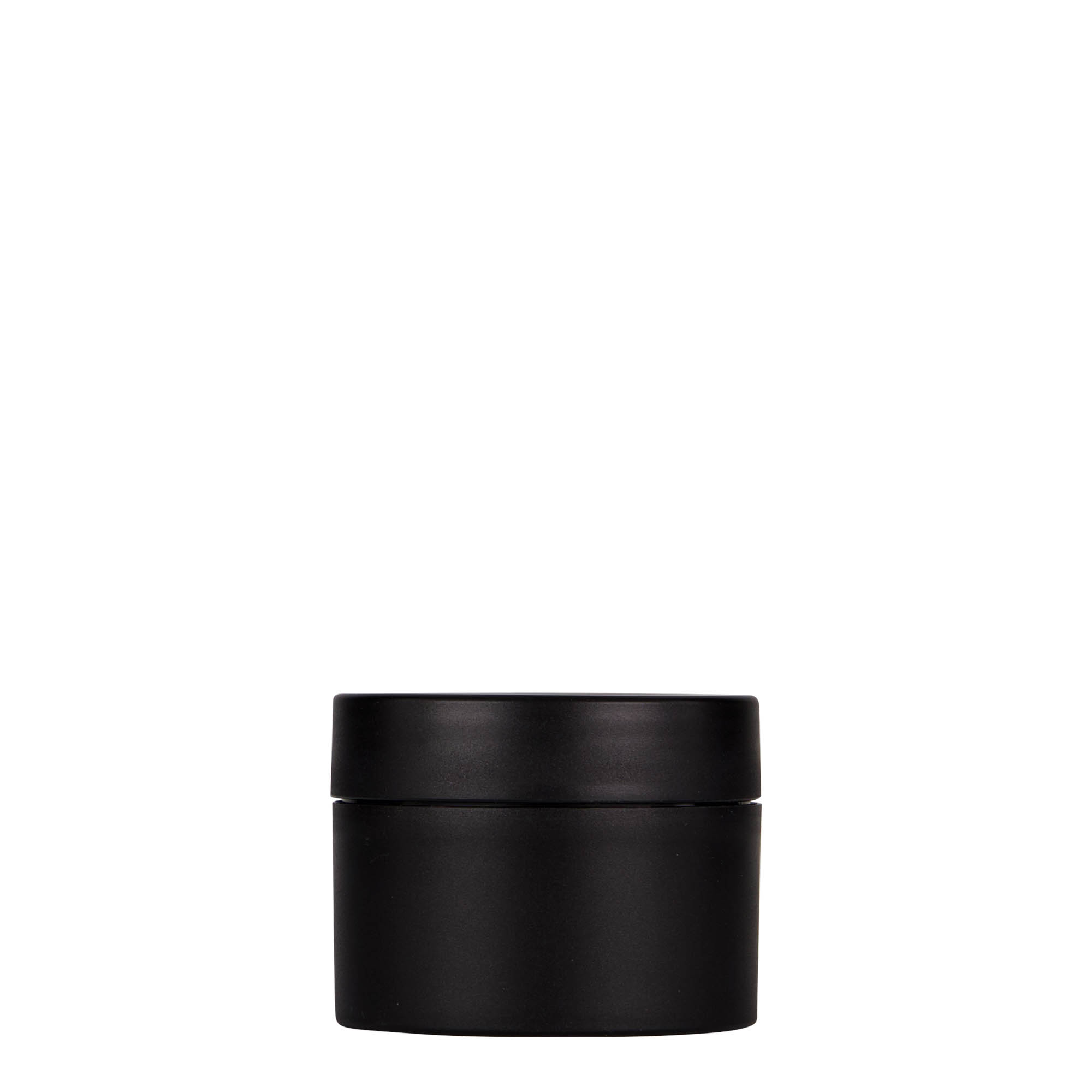 50 ml plastikdåse »Antonella«, PP, sort, åbning: skruelåg