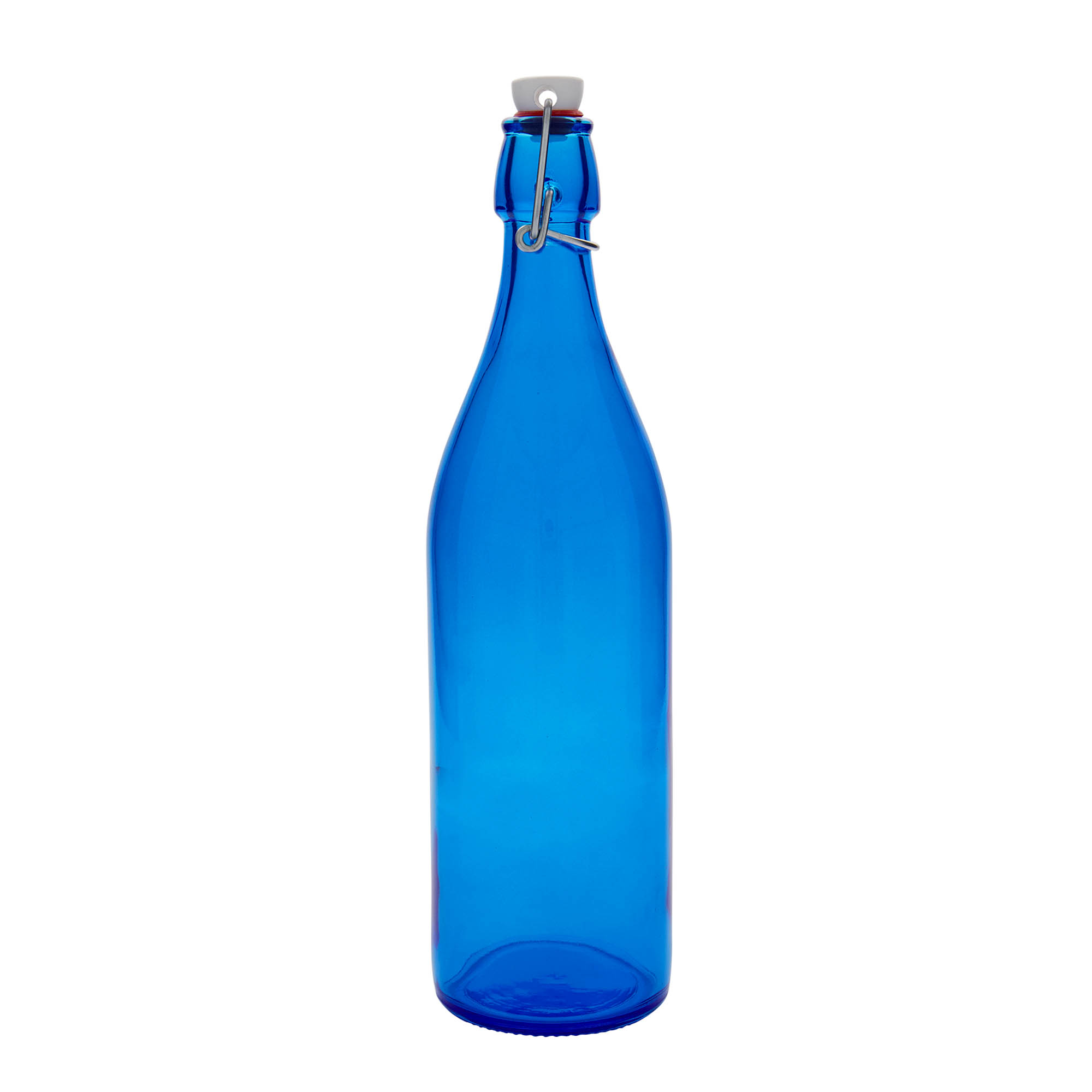 1.000 ml glasflaske »Giara«, blå, åbning: patentprop