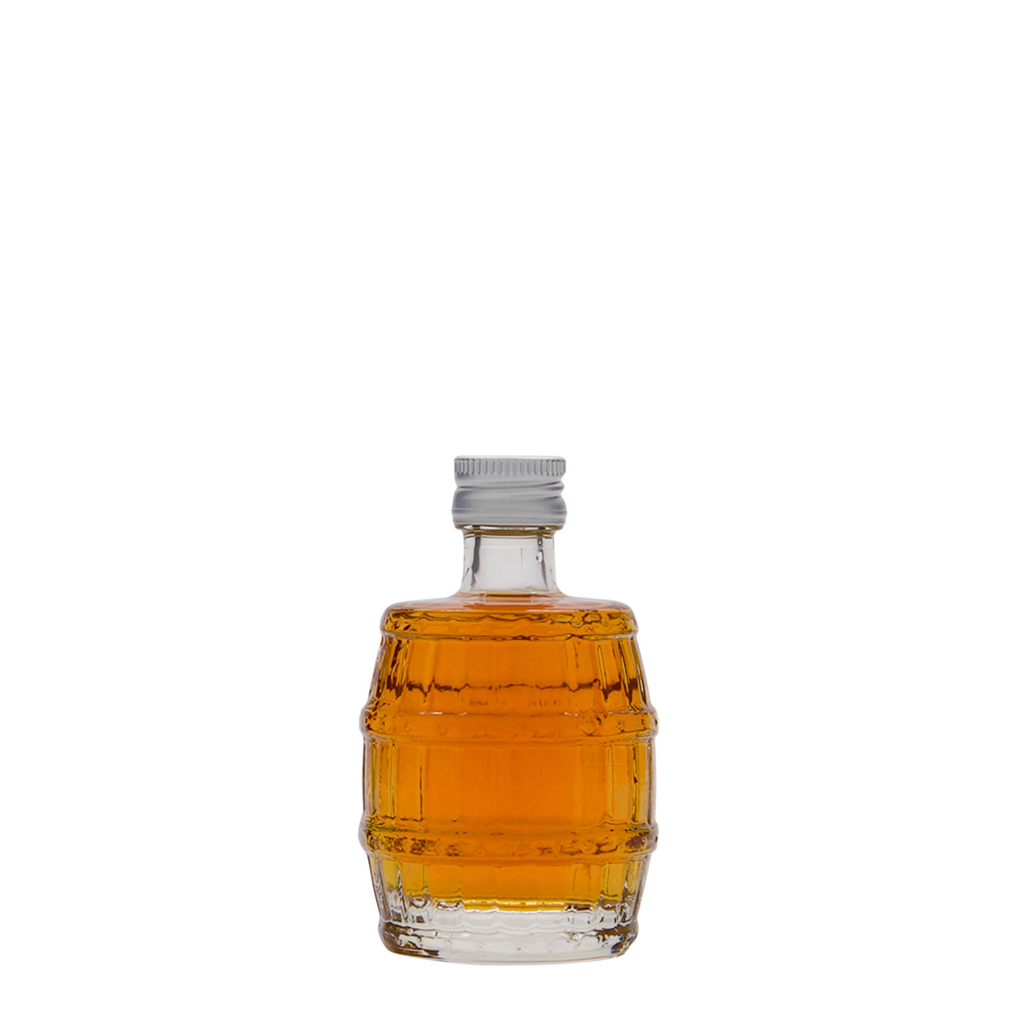 50 ml glasflaske 'Tønde', åbning: PP 18