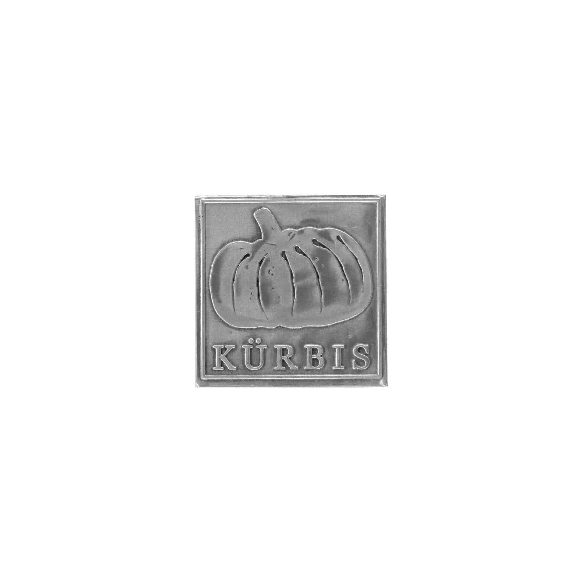 Tændstikæske 'Græskar', kvadratisk, metal, sølv