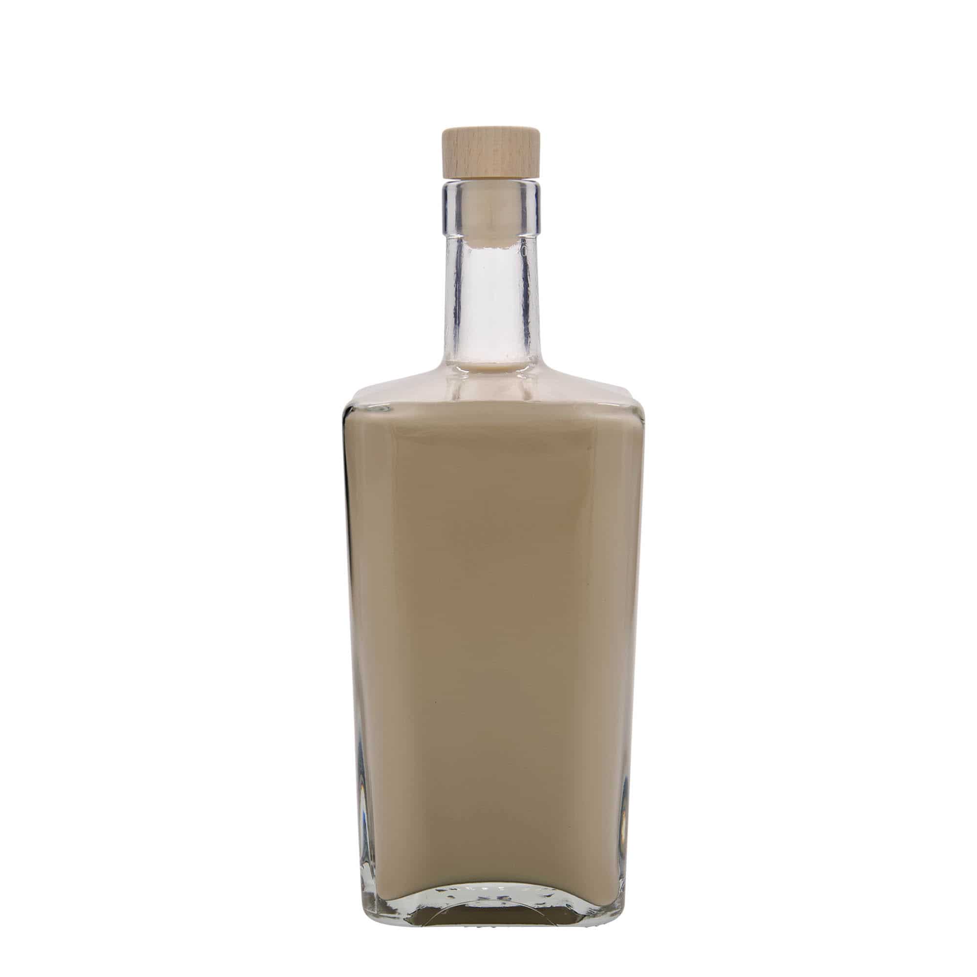 700 ml glasflaske 'Noel', kvadratisk, åbning: Kork