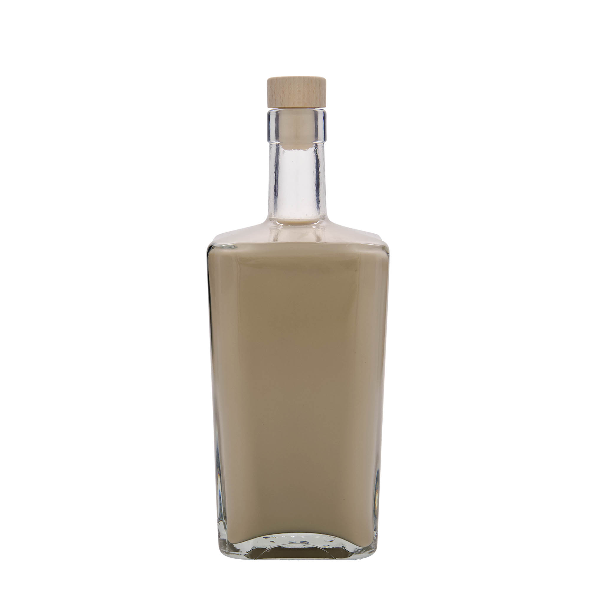 700 ml glasflaske 'Noel', firkantet, åbning: kork