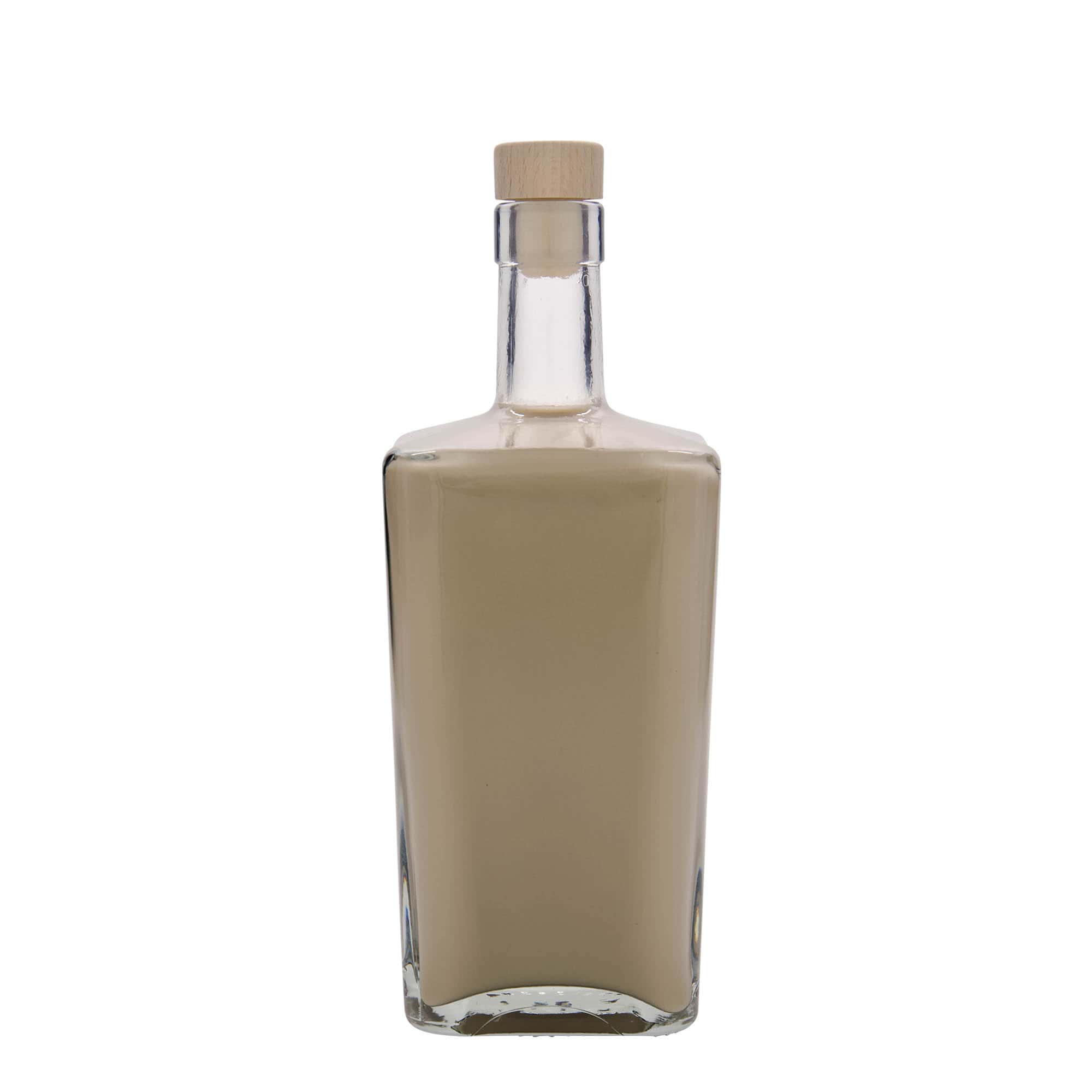 700 ml glasflaske 'Noel', firkantet, åbning: kork