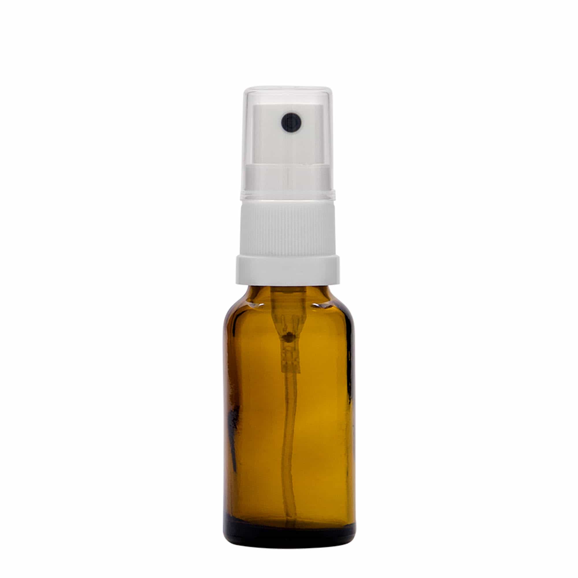 20 ml sprayflaske medicin, glas, brun, munding: DIN 18