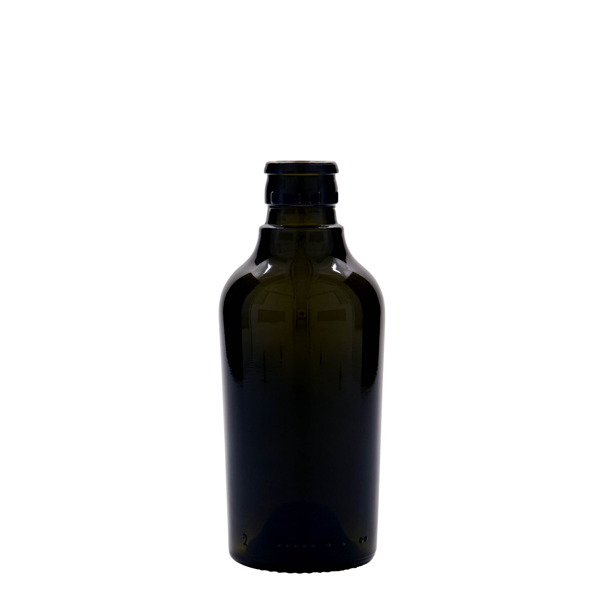 250 ml eddike-/olieflaske 'Oleum', glas, antikgrøn, åbning: DOP