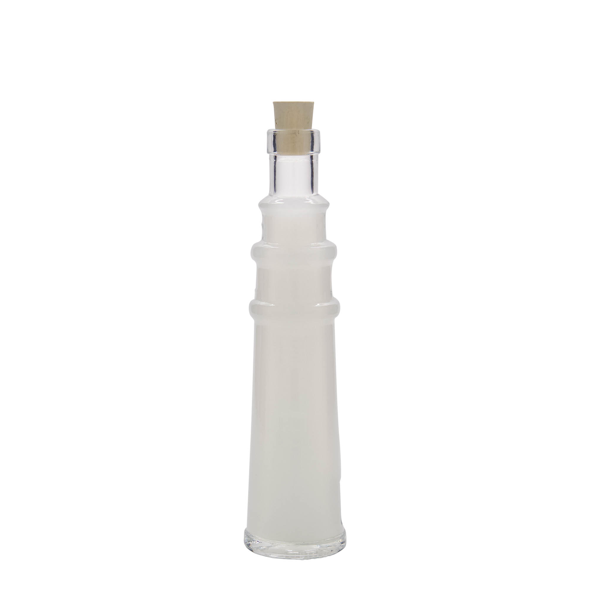 100 ml glasflaske 'Leuchtturm', åbning: kork