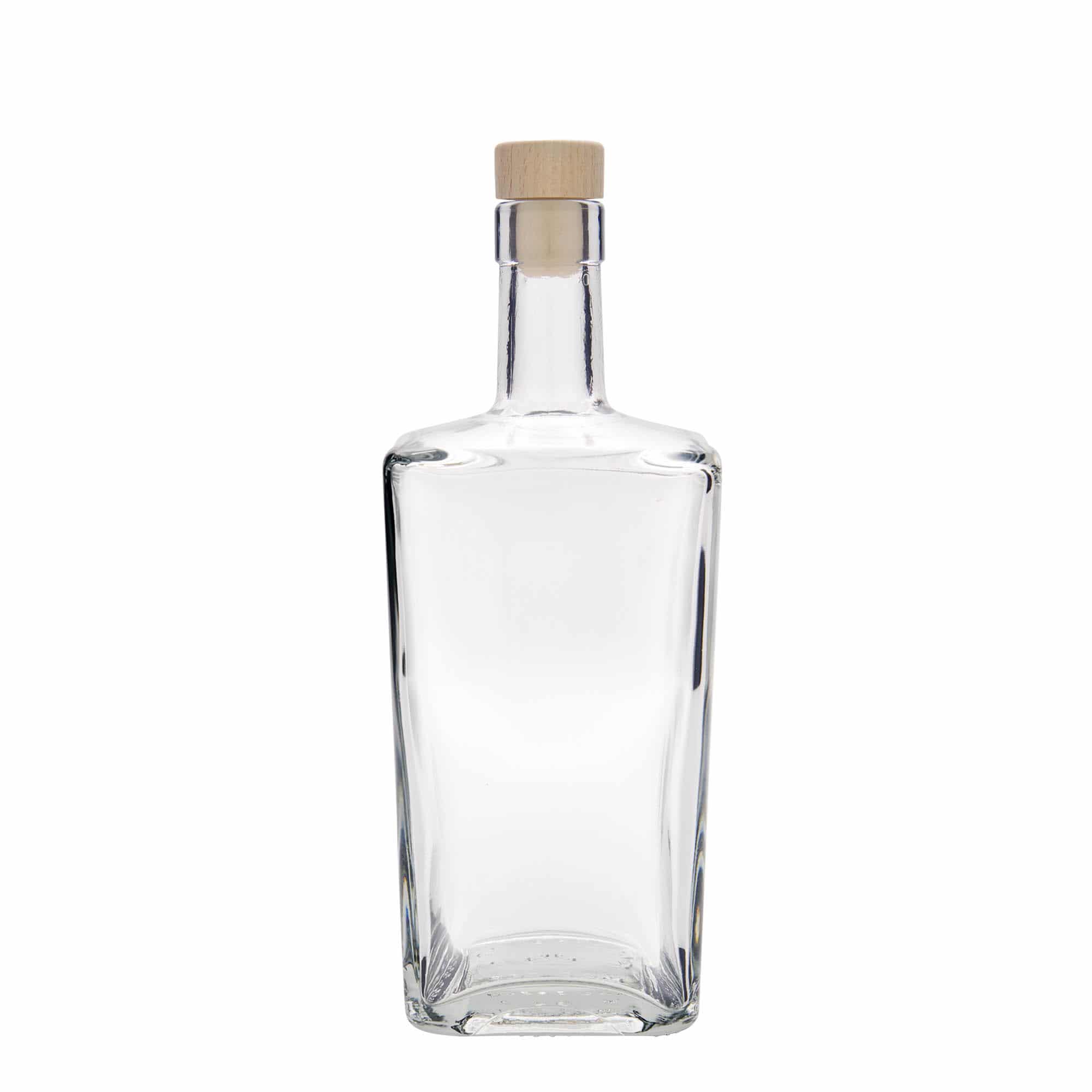 700 ml glasflaske 'Noel', kvadratisk, åbning: Kork