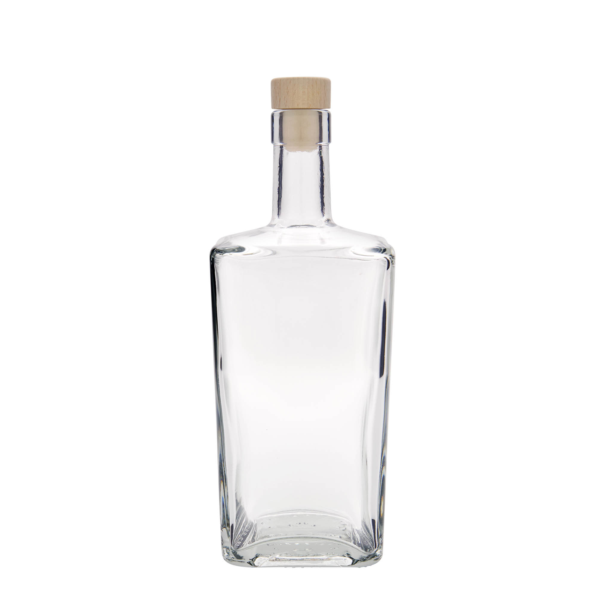700 ml glasflaske 'Noel', firkantet, åbning: kork