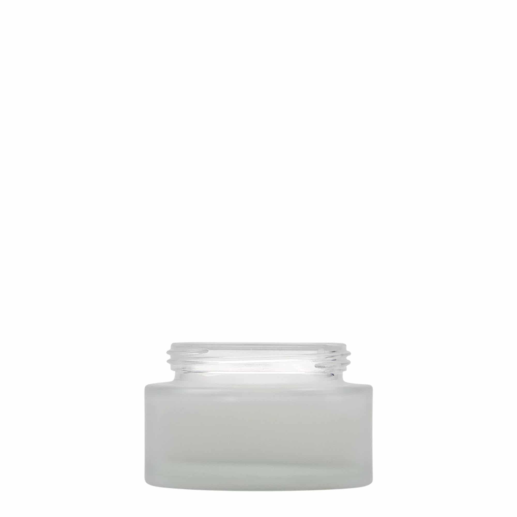 50 ml krukke 'Platin Edition', glas, frostet, åbning: skruelåg