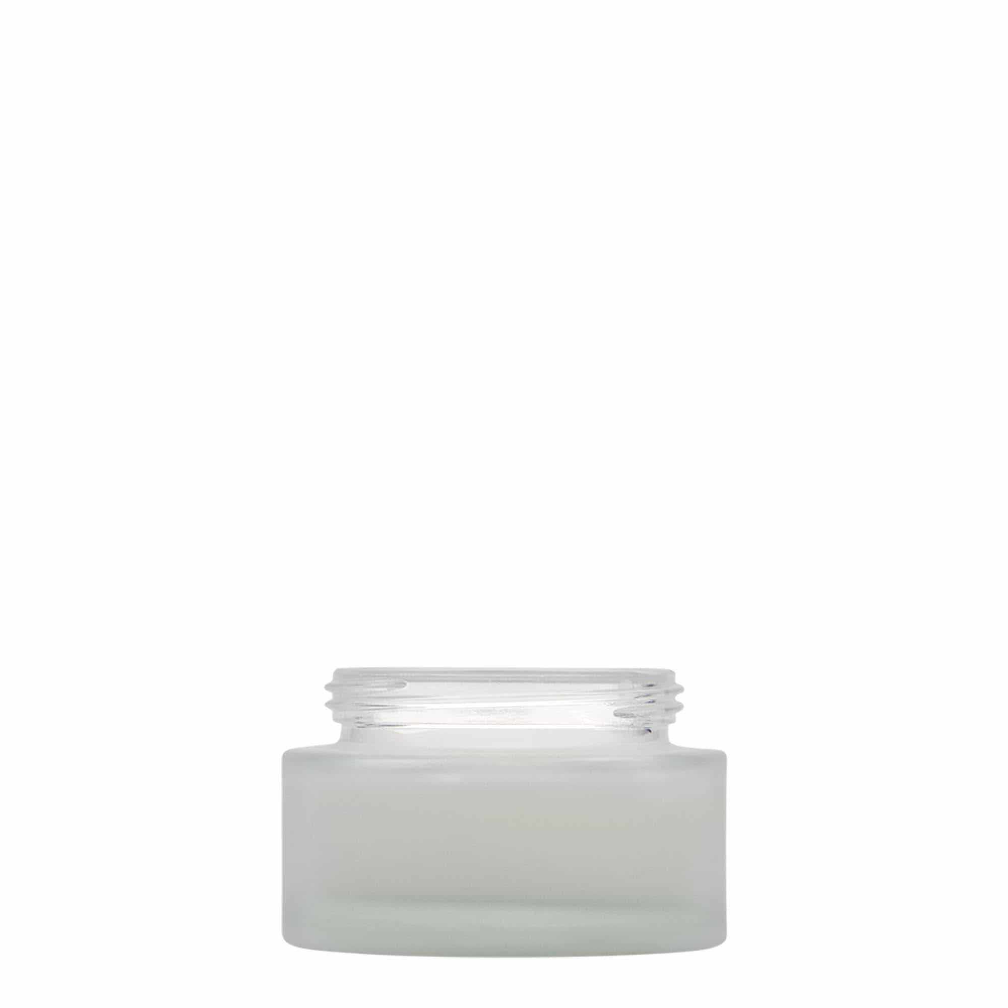50 ml krukke 'Platin Edition', glas, frostet, åbning: skruelåg