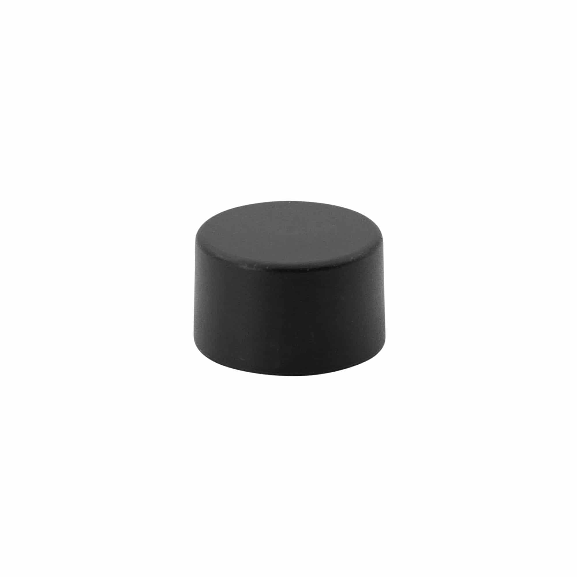 Skruelåg, metal-plast, sort, til åbning: PP 28 Skruelåg, metal-plast, sort, til åbning: PP 28