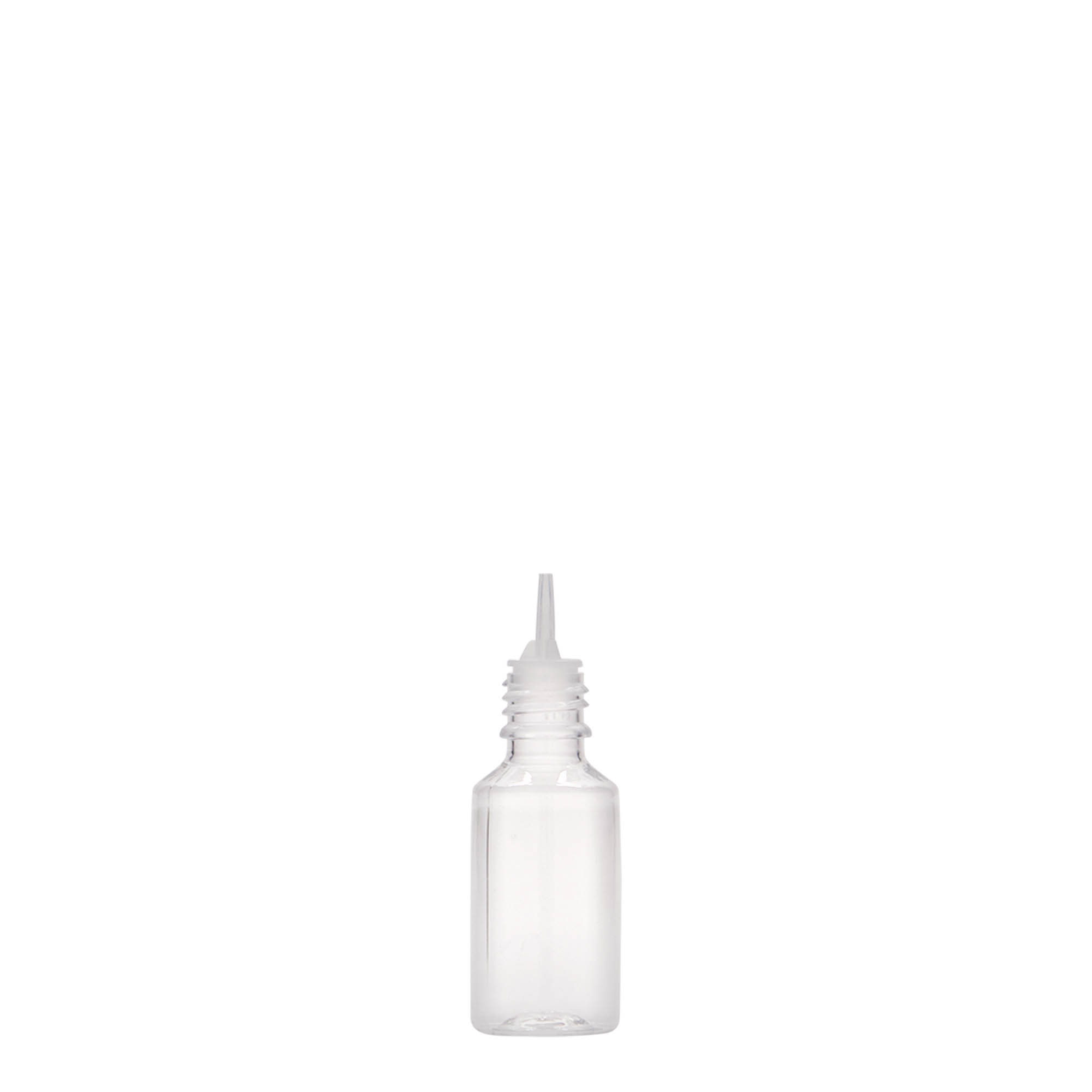 10 ml PET-flaske 'E-Liquid' med kvalitets- og børnesikring, plastik, åbning: skruelåg
