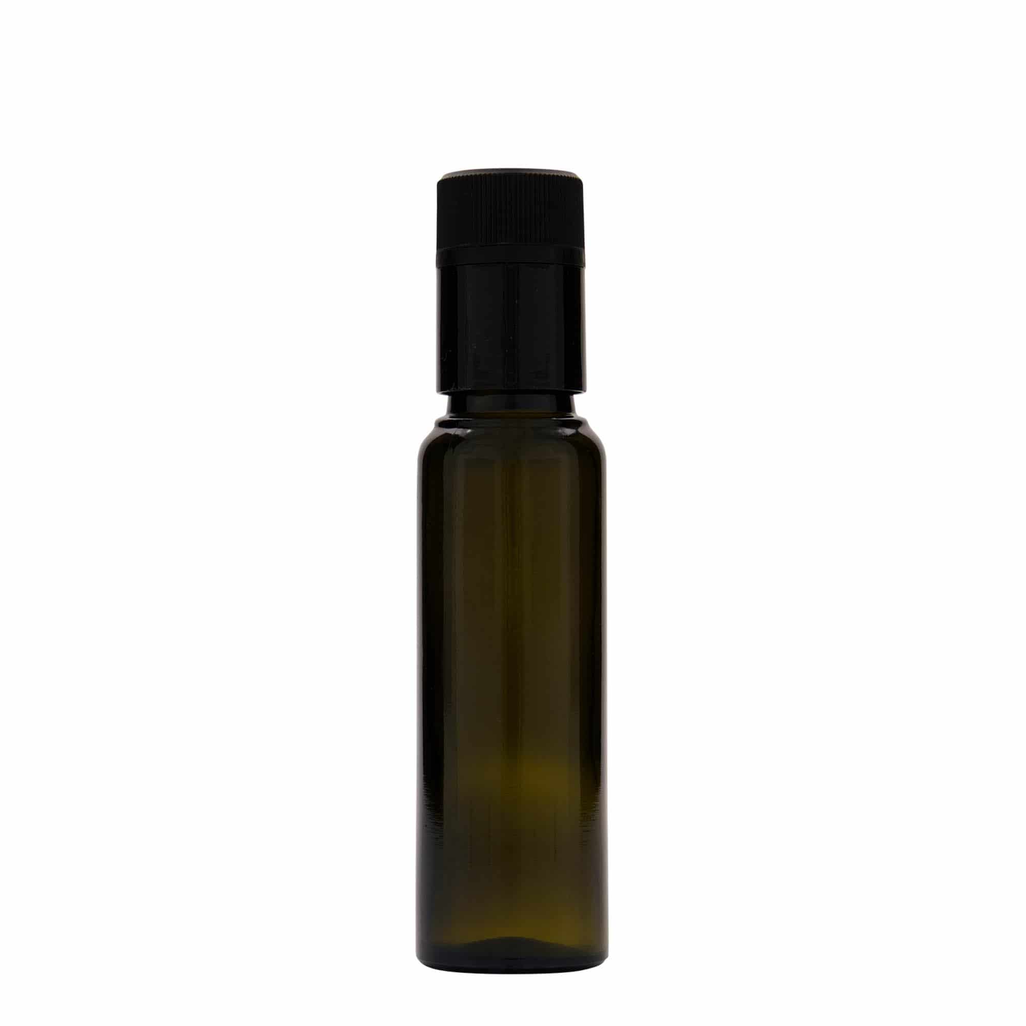 100 ml eddike-/olieflaske 'Willy New', glas, antikgrøn, åbning: DOP