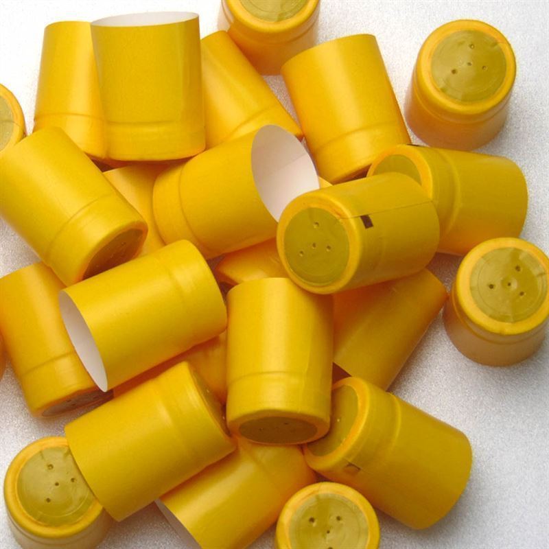 Krympekapsel 32x41, PVC-plast, gul