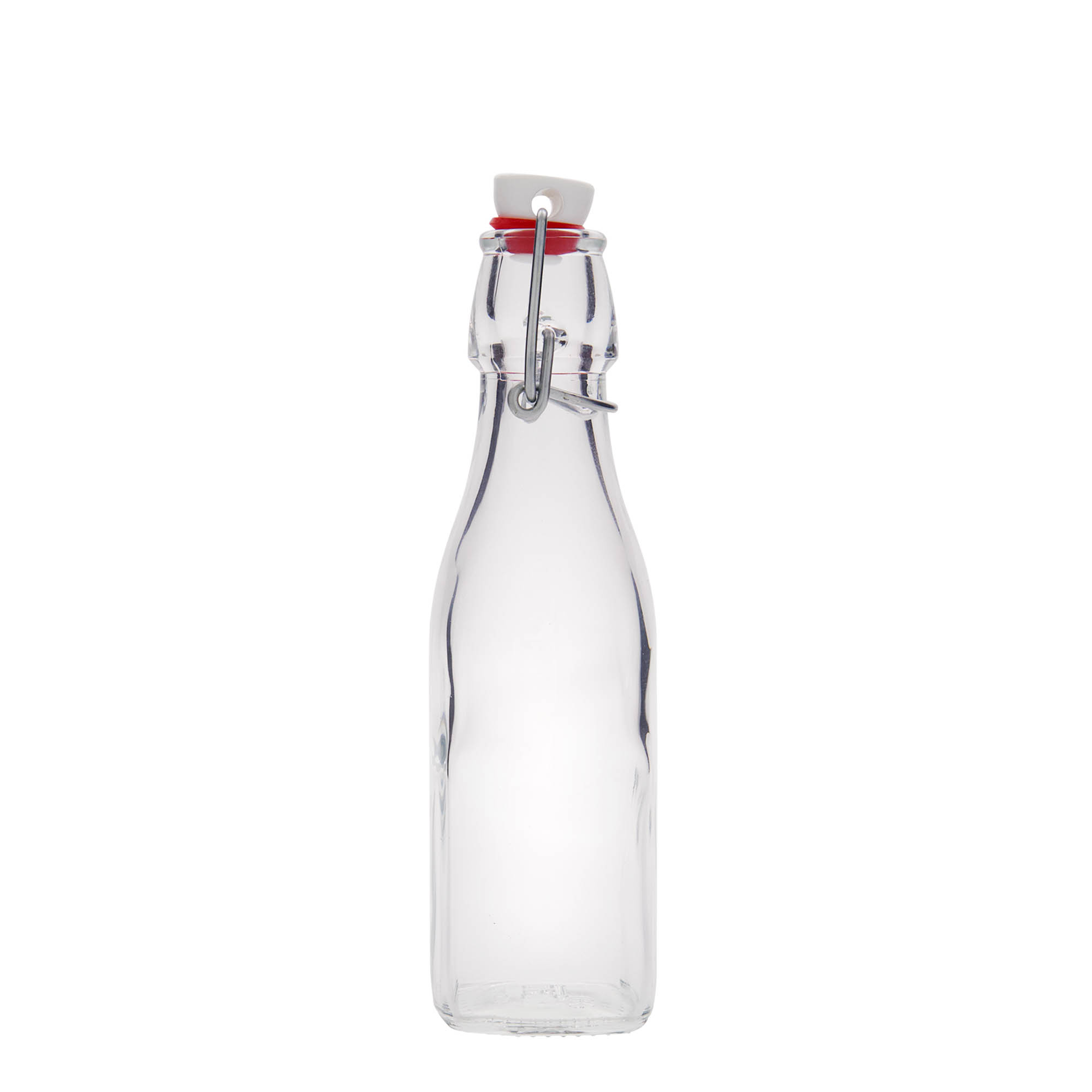250 ml glasflaske »Swing, firkantet, åbning: patentlukning