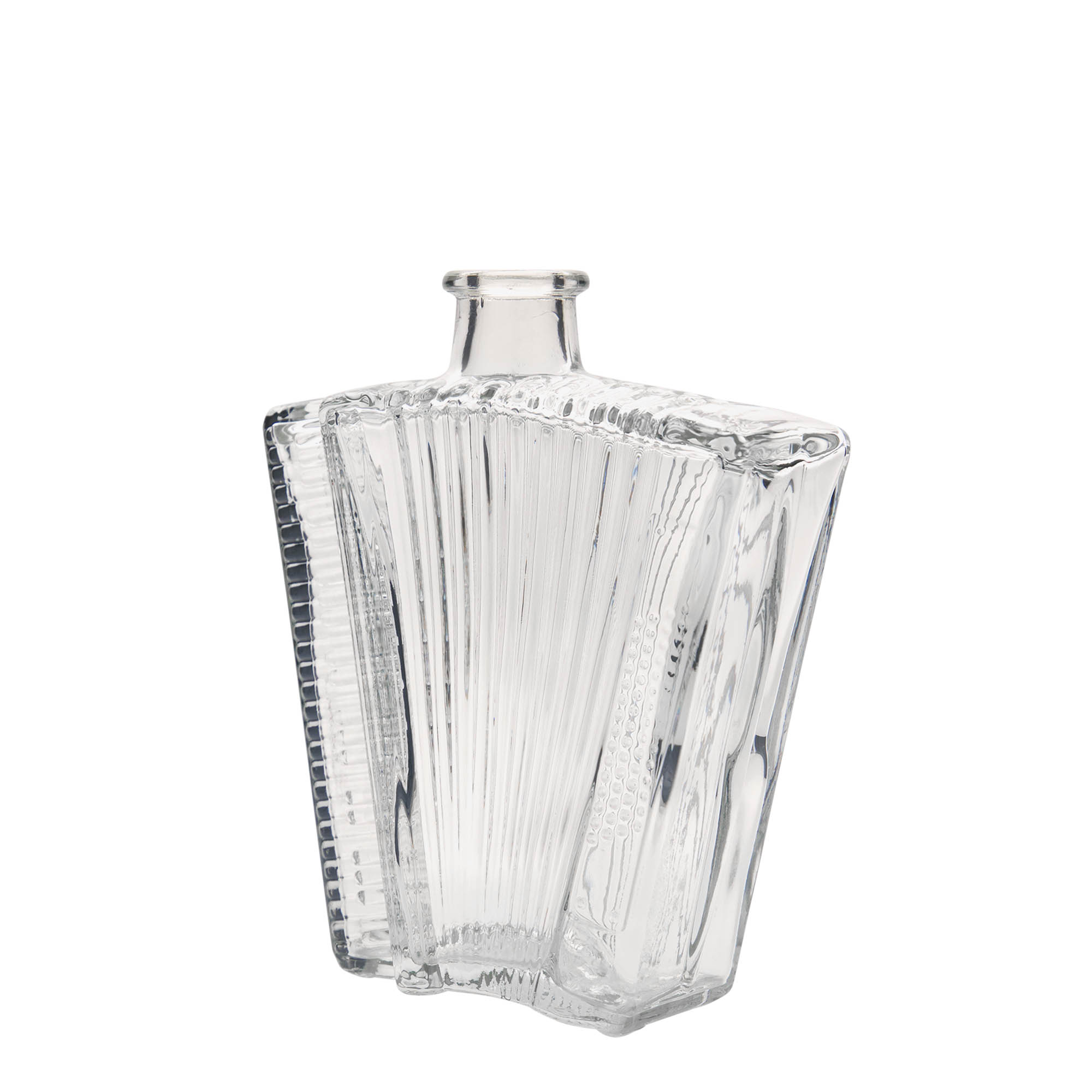 500 ml glasflaske 'Akkordeon', munding: kork 500 ml glasflaske 'Akkordeon', munding: kork