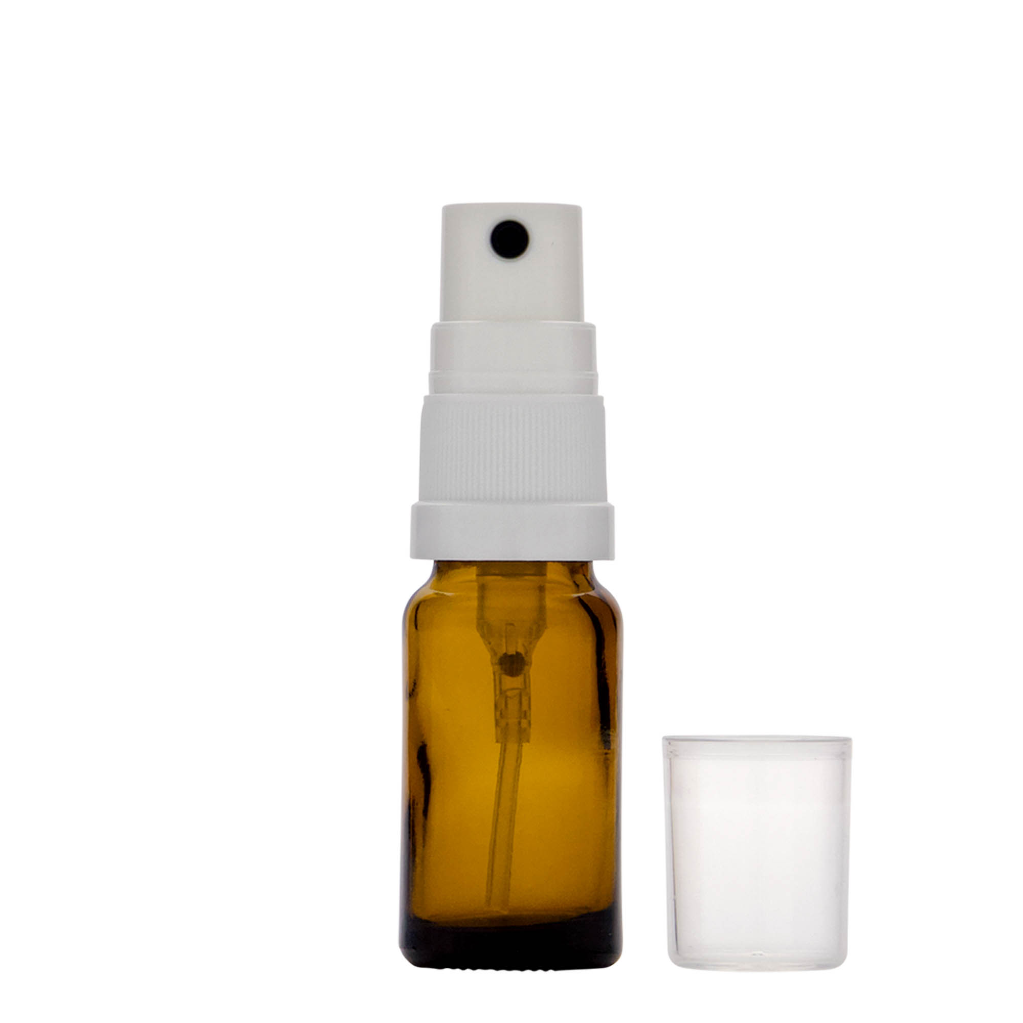 10 ml sprayflaske medicin, glas, brun, munding: DIN 18