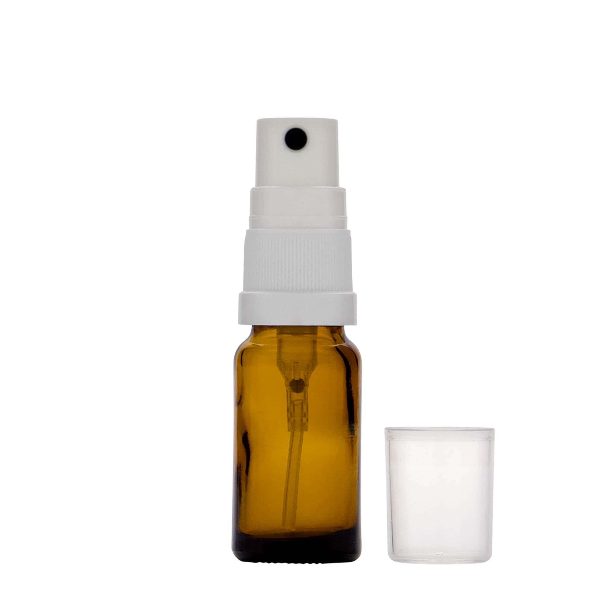 10 ml sprayflaske medicin, glas, brun, munding: DIN 18