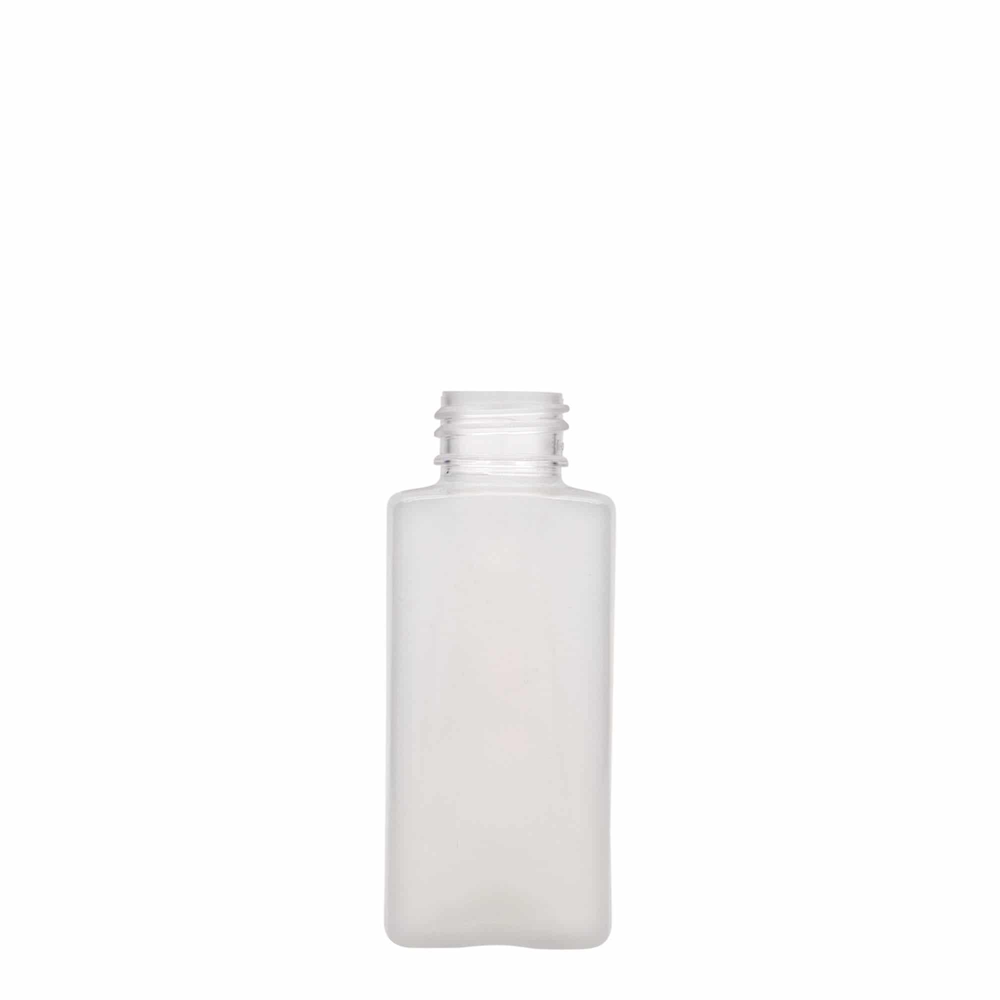 100 ml PET-flaske 'Karl', kvadratisk, plast, åbning: GPI 24/410