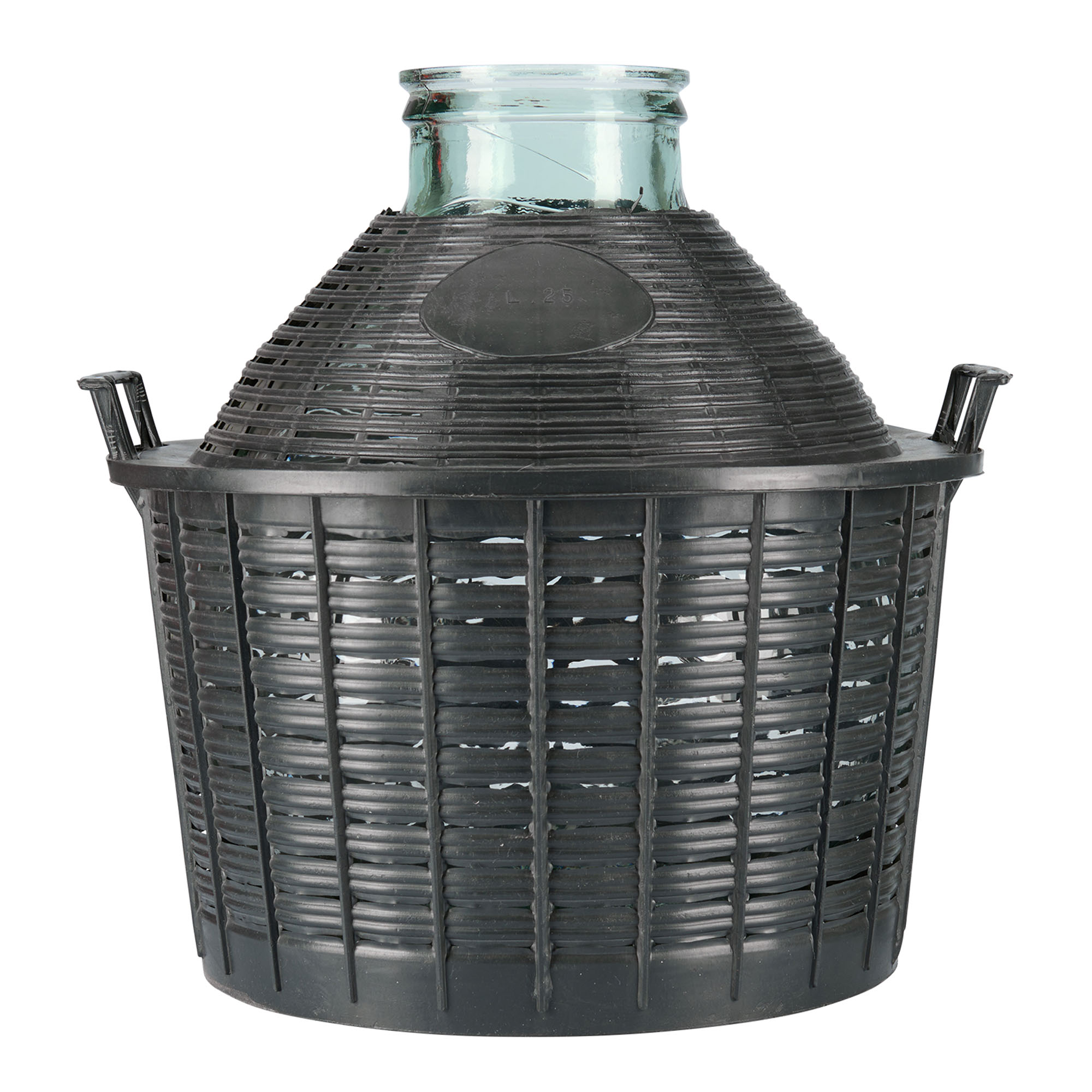 25 l ballonflaske med vid hals, glas, åbning: pålægslåg 25 l ballonflaske med vid hals, glas, åbning: pålægslåg