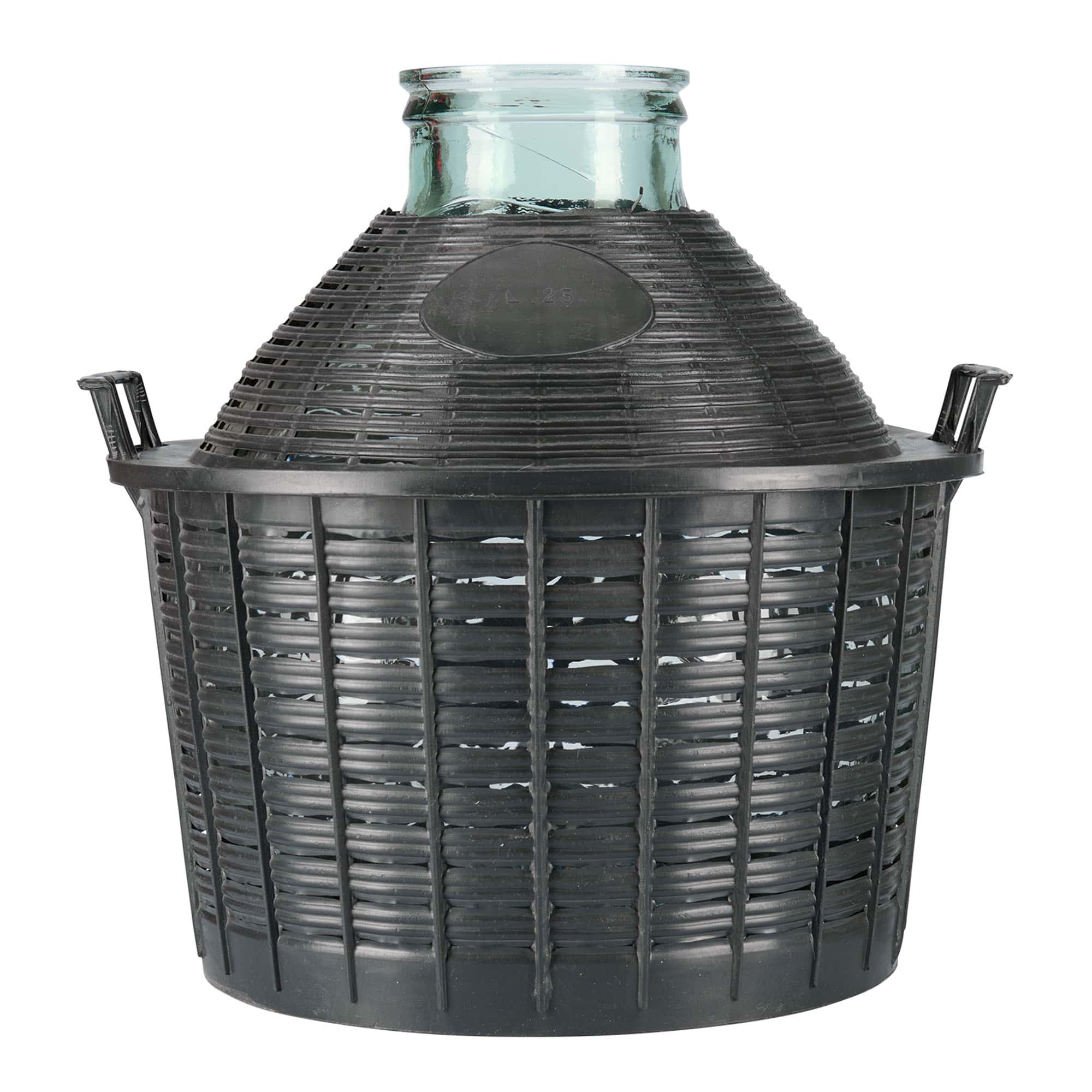 25 l ballonflaske med vid hals, glas, åbning: pålægslåg 25 l ballonflaske med vid hals, glas, åbning: pålægslåg