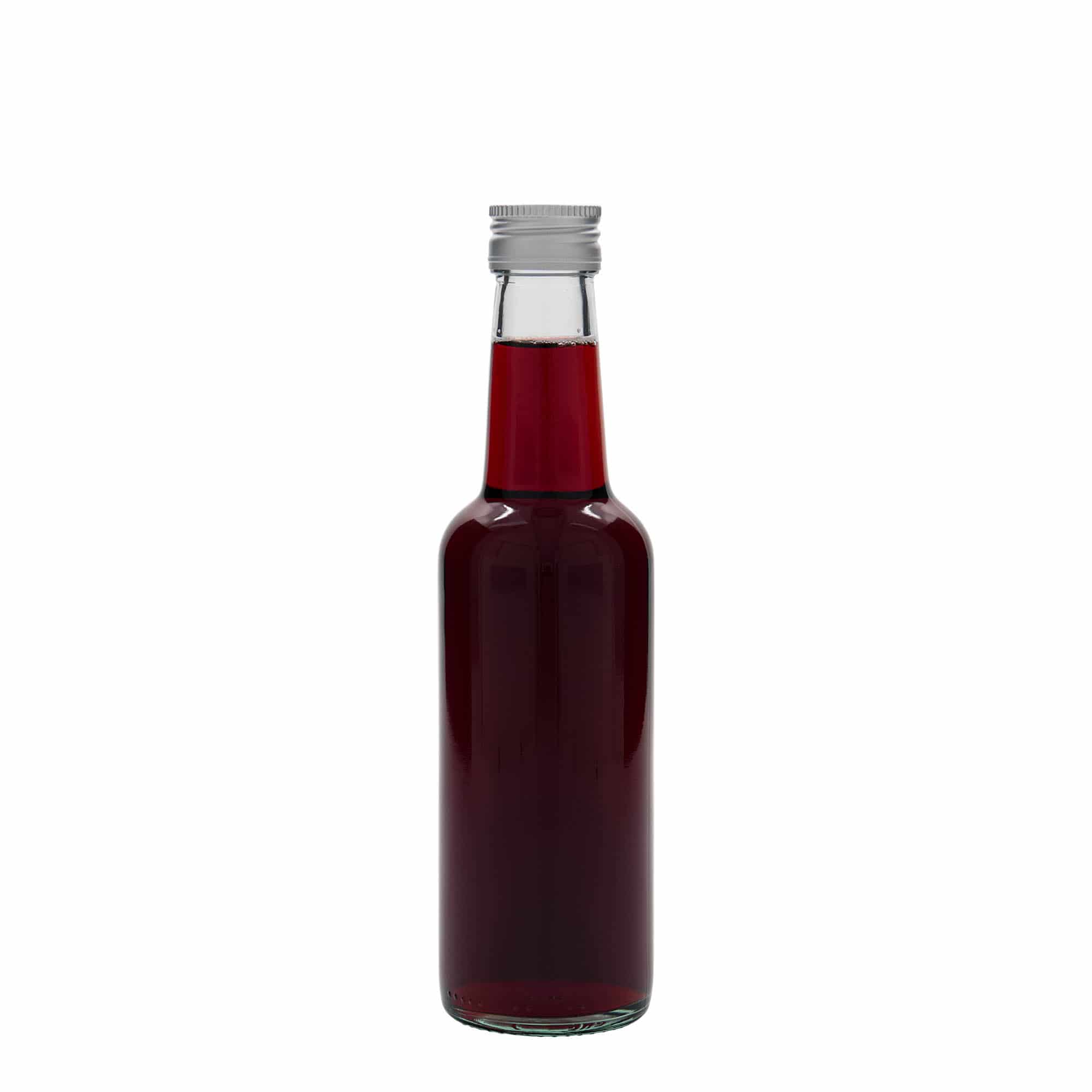 250 ml glasflaske med lige hals, åbning: PP 28