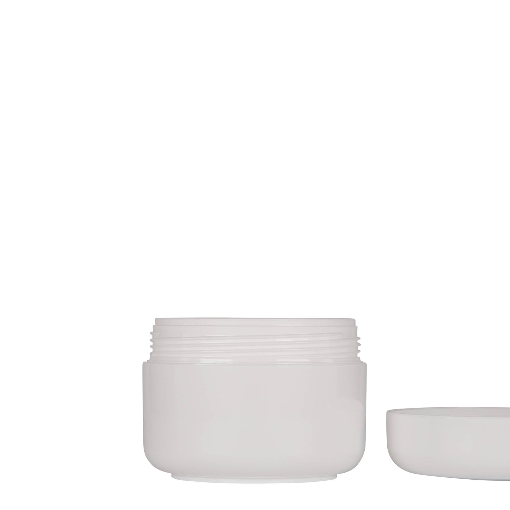 150 ml plastdåse 'Bianca', PP, hvid, åbning: skruelåg