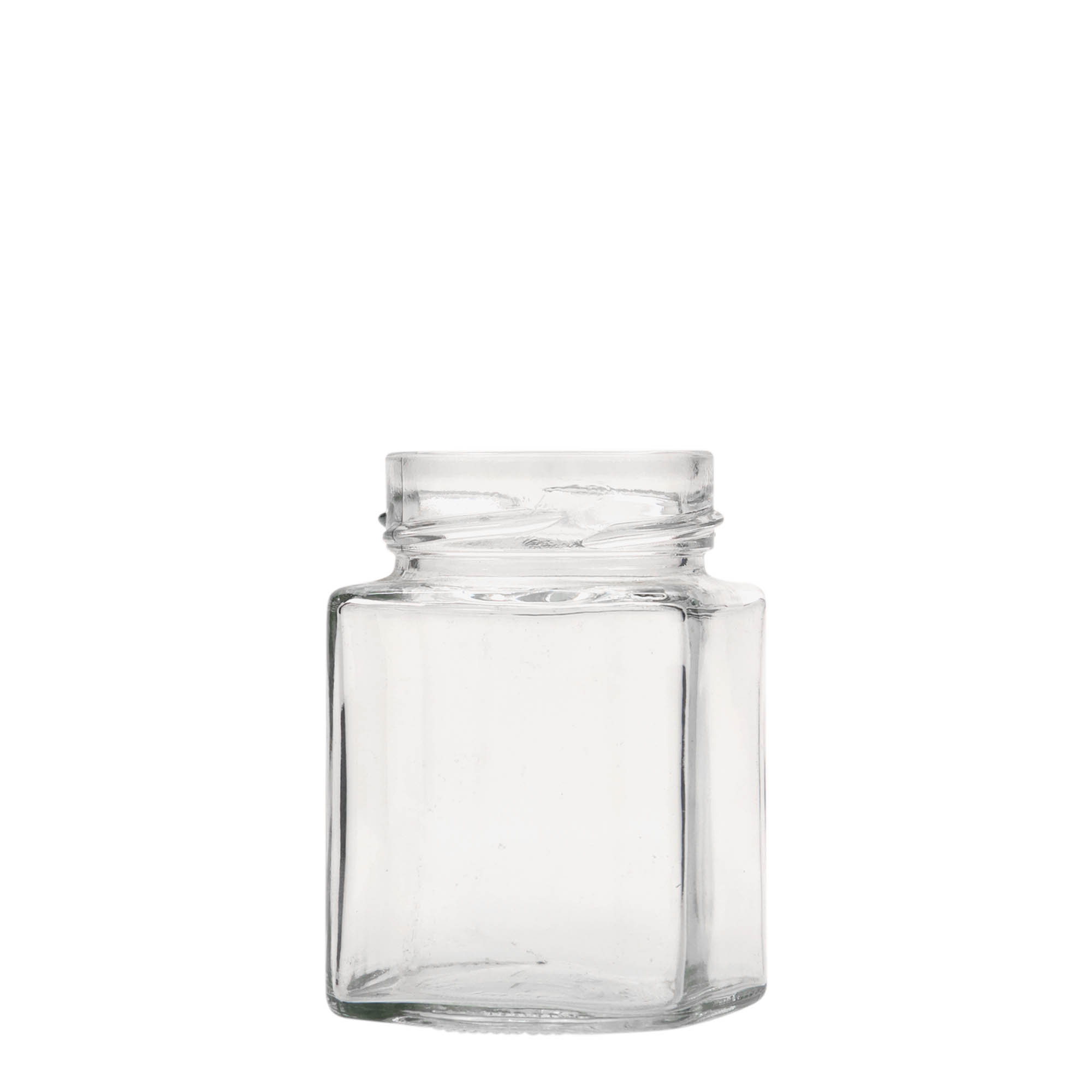 212 ml firkantet glas 'Funny', åbning: Deep-Twist-Off (DTO 58)
