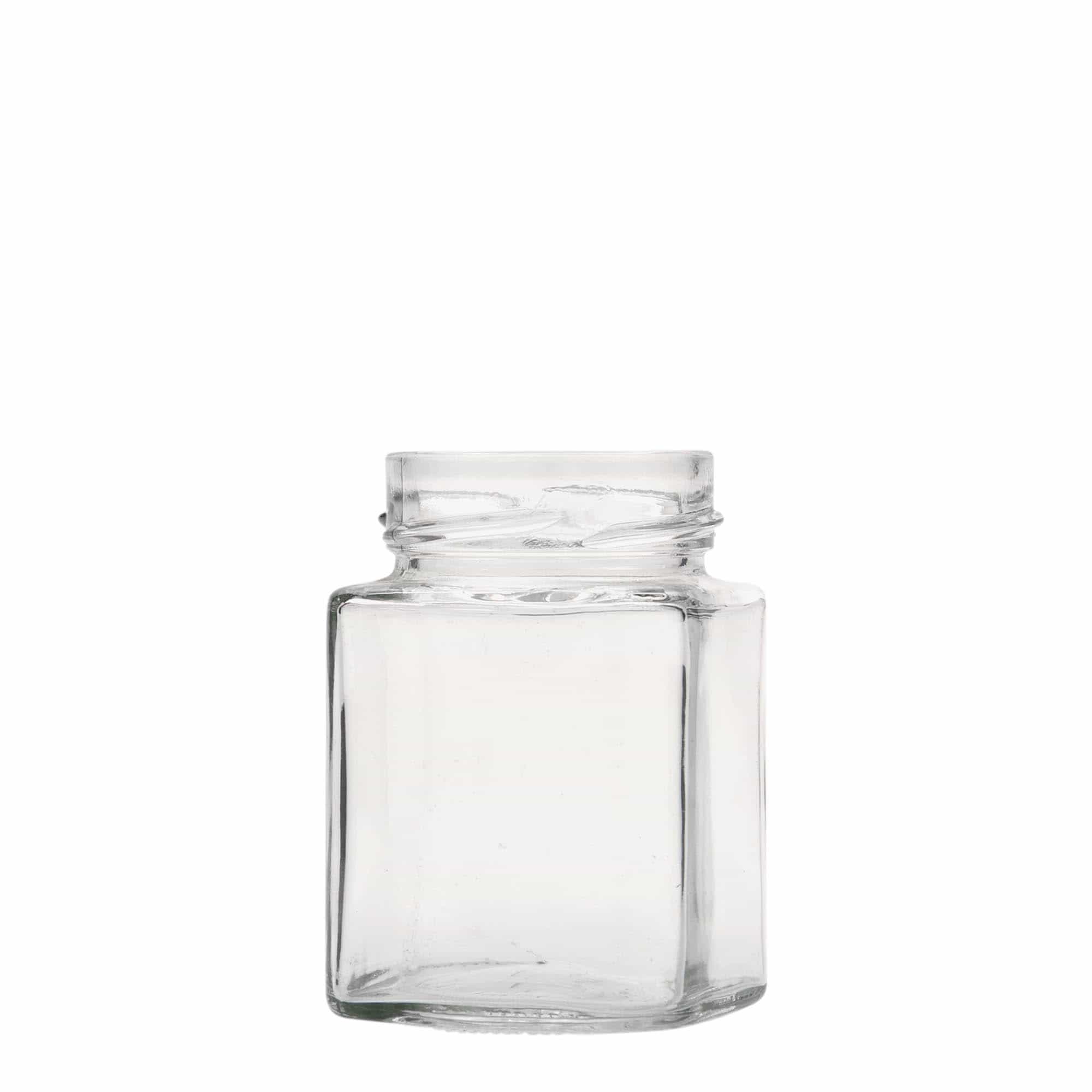 212 ml firkantet glas 'Funny', åbning: Deep-Twist-Off (DTO 58)