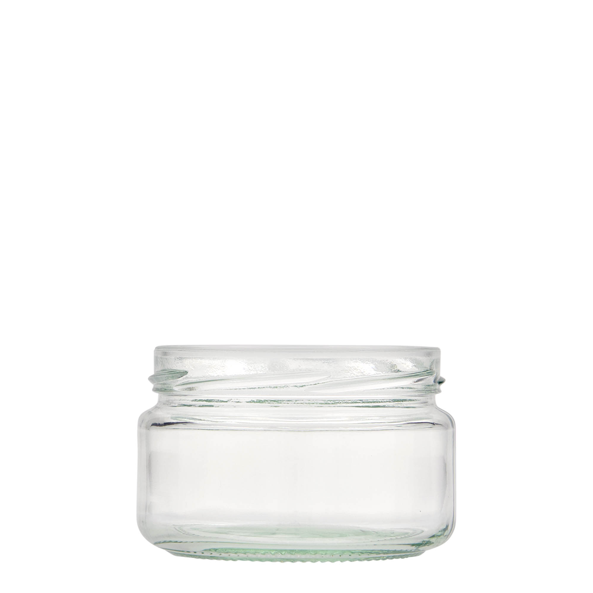 230 ml flad rundt glas, åbning: Twist-Off (TO 82) 230 ml flad rundt glas, åbning: Twist-Off (TO 82)