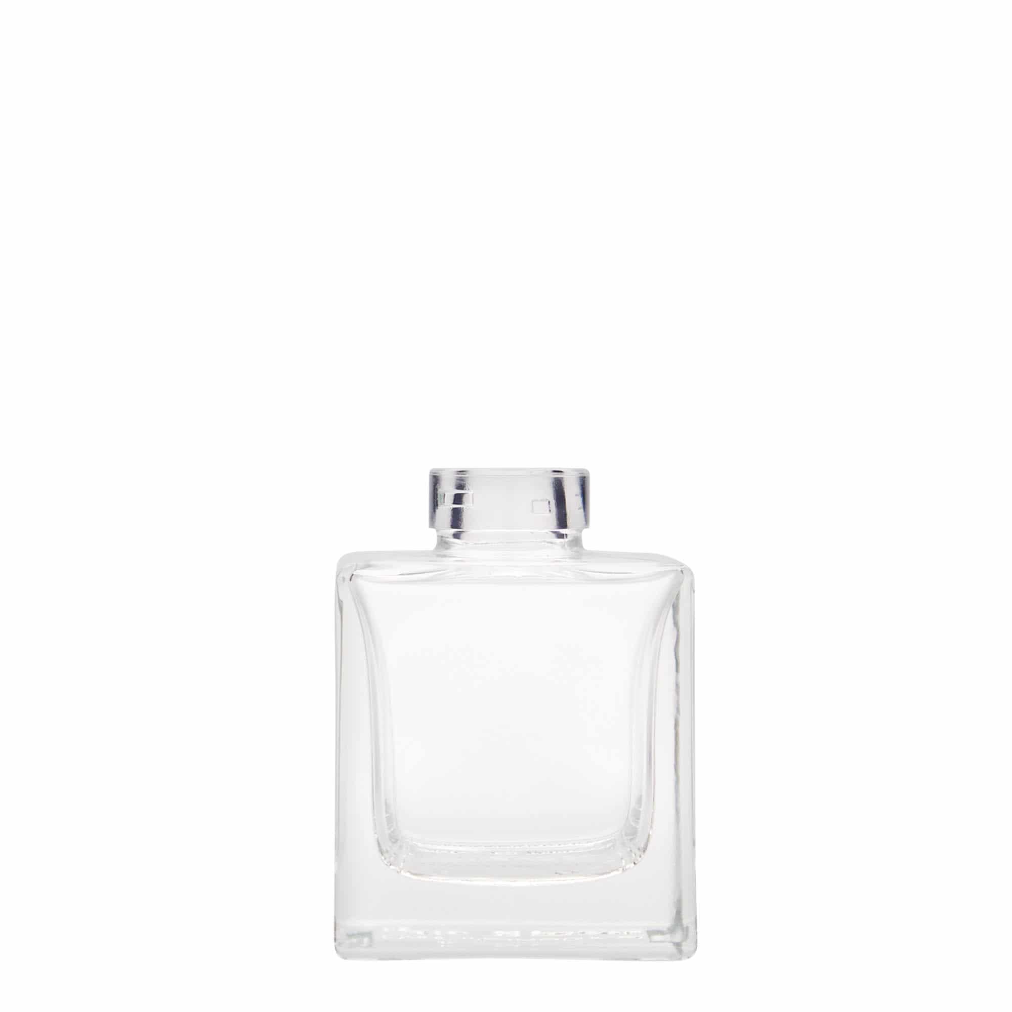 100 ml glasflaske 'Cube', kvadratisk, åbning: Kork