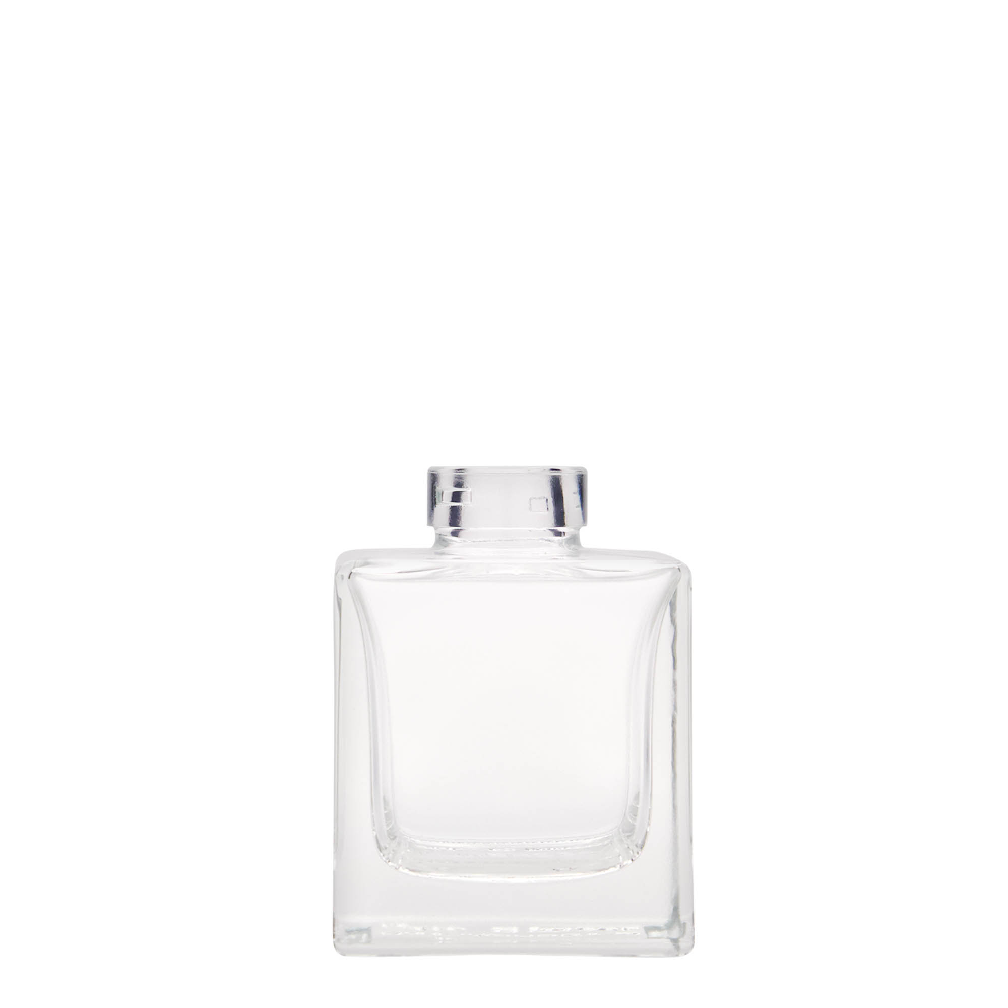 100 ml glasflaske 'Cube', firkantet, åbning: kork