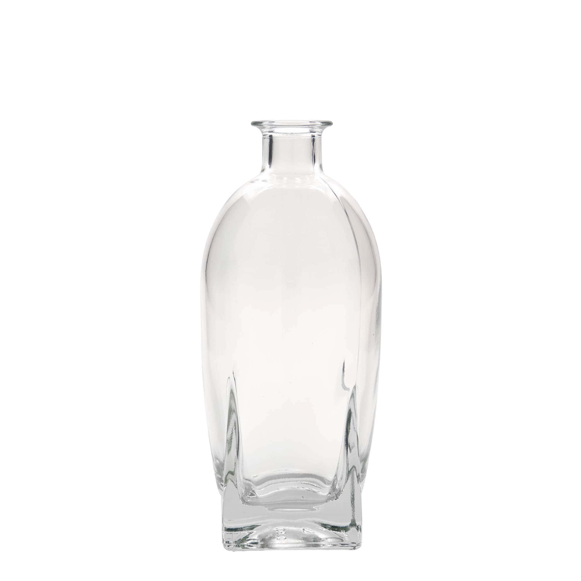 500 ml glasflaske 'Zino', firkantet, åbning: kork