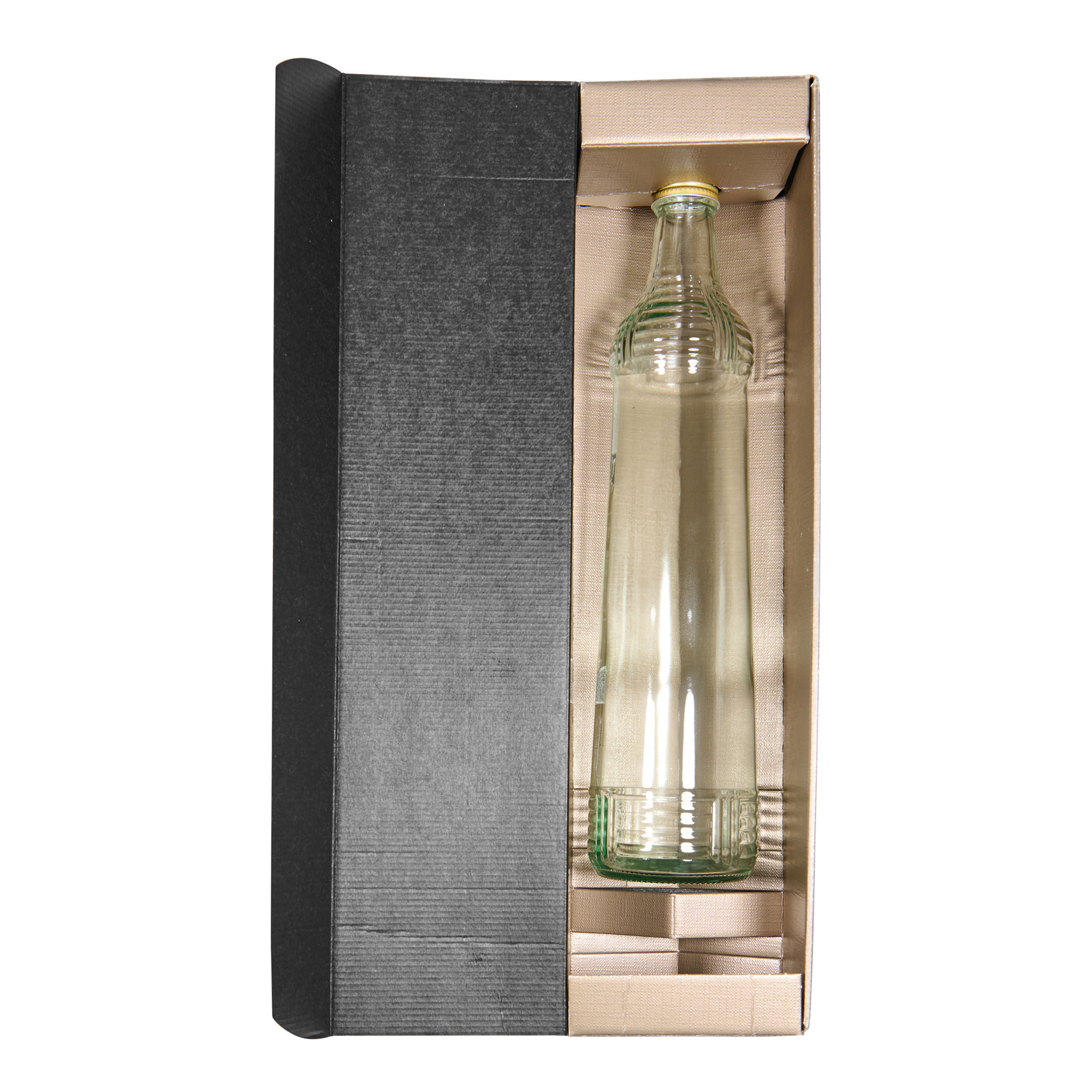 Gaveæske 'Metallic', rektangulær, pap, champagne