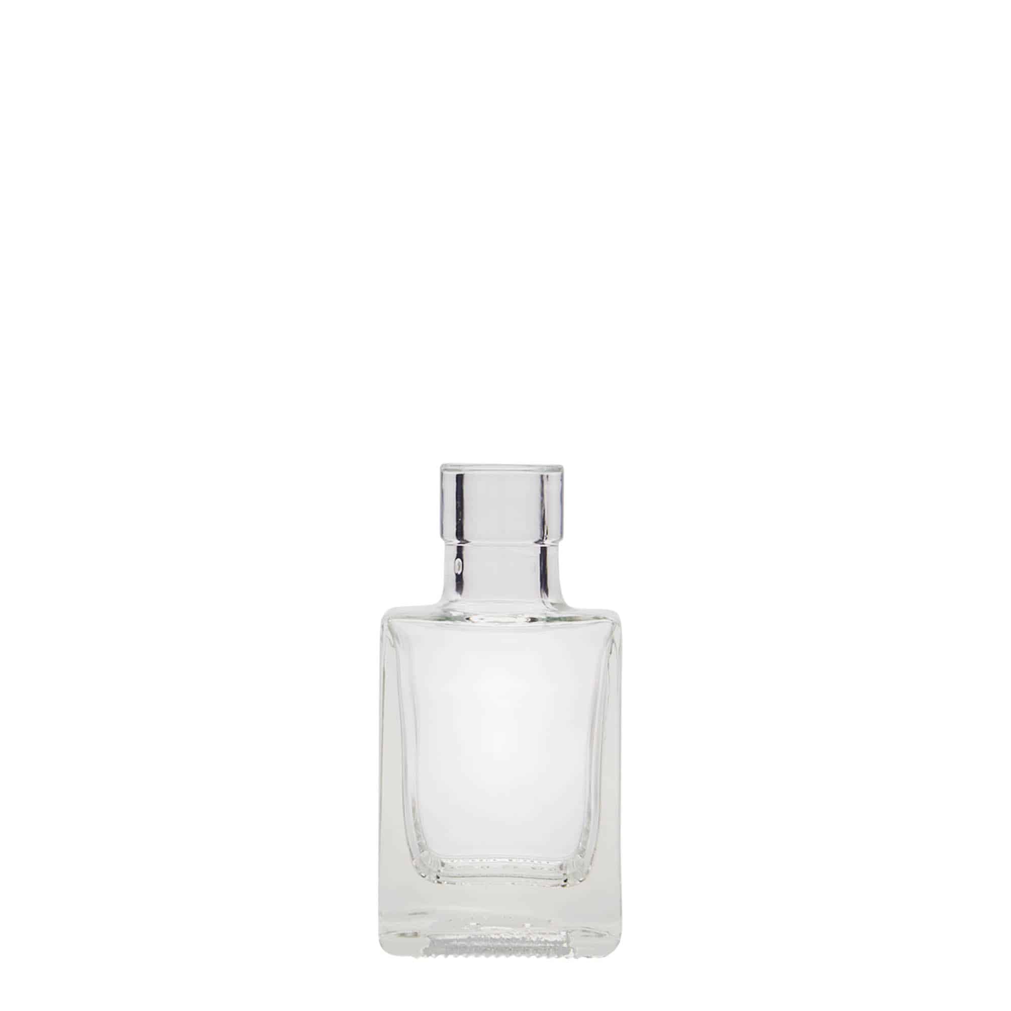 50 ml glasflaske 'Bølge', kvadratisk, åbning: Kork 50 ml glasflaske 'Bølge', kvadratisk, åbning: Kork