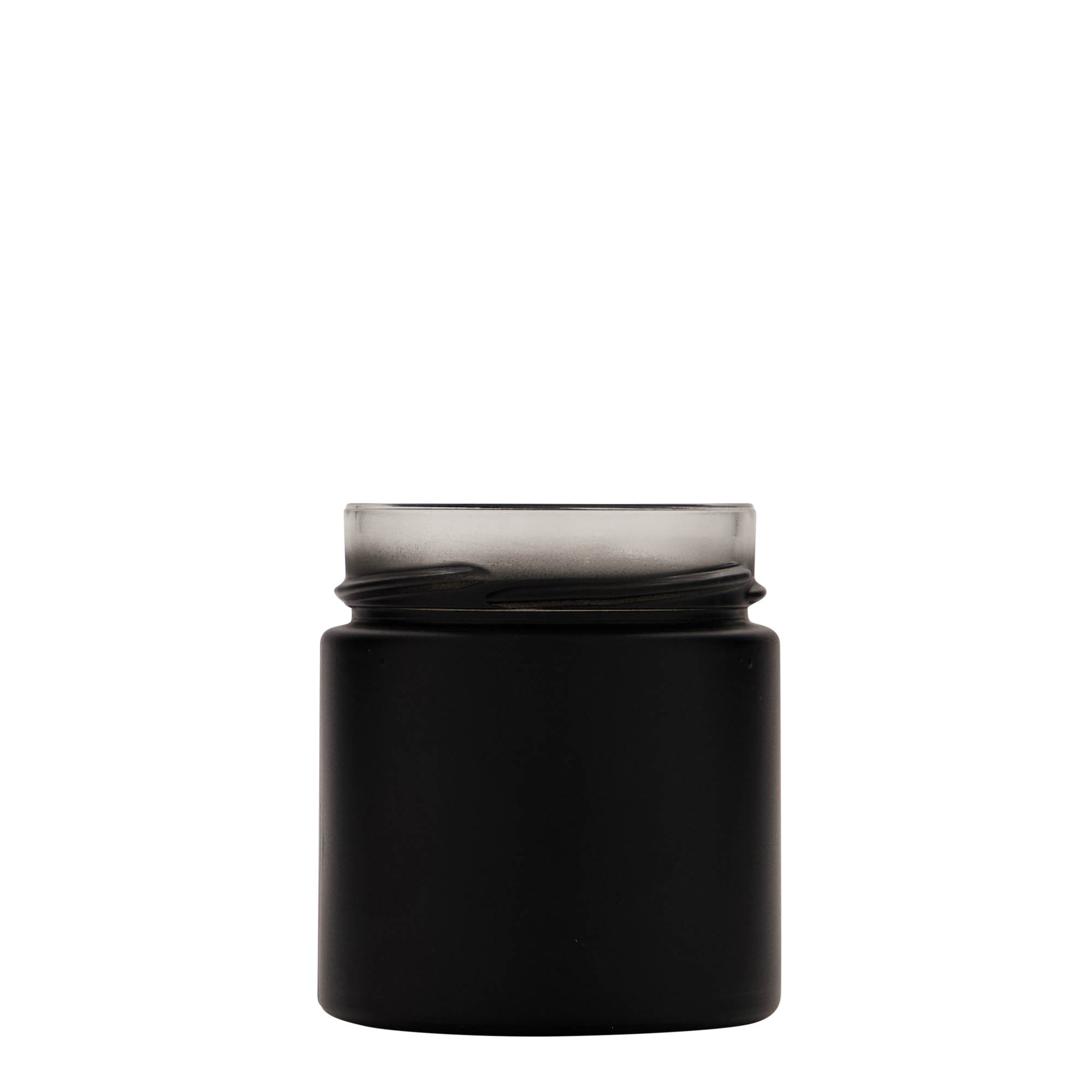 220 ml rundt glas 'Aurora', sort, åbning: Deep-Twist-Off (DTO 66)