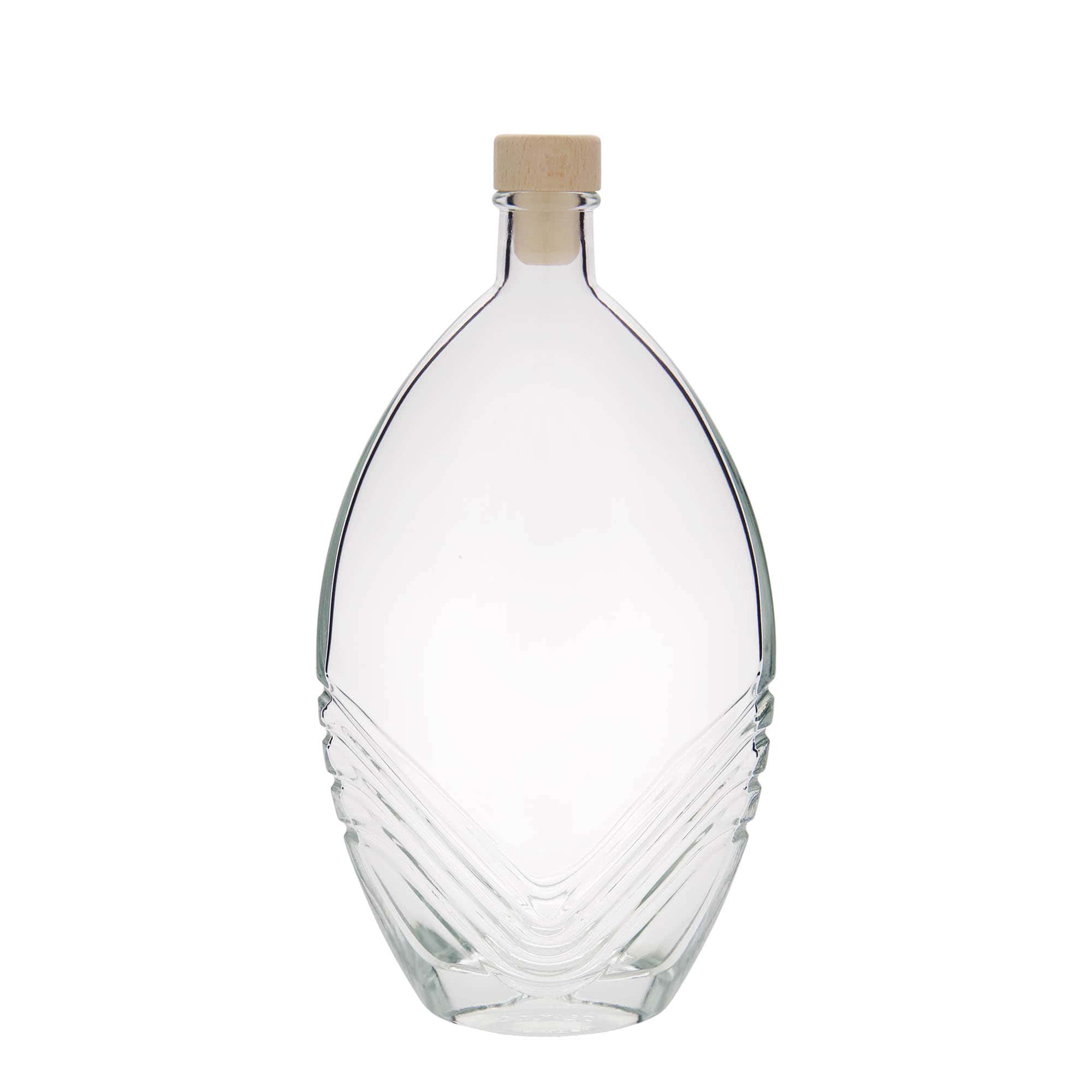 500 ml glasflaske 'Florence', oval, åbning: Kork
