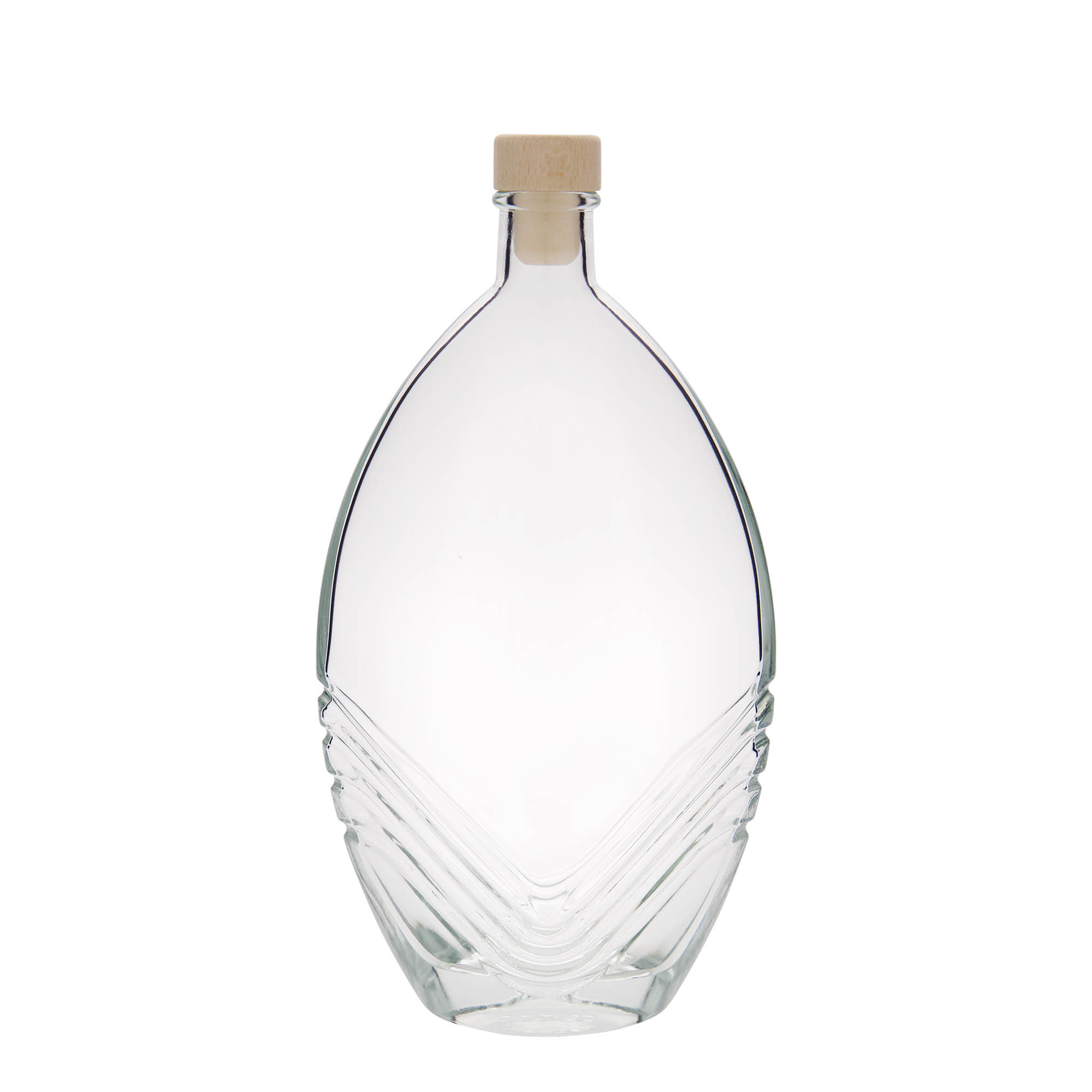 500 ml glasflaske 'Florence', oval, åbning: kork