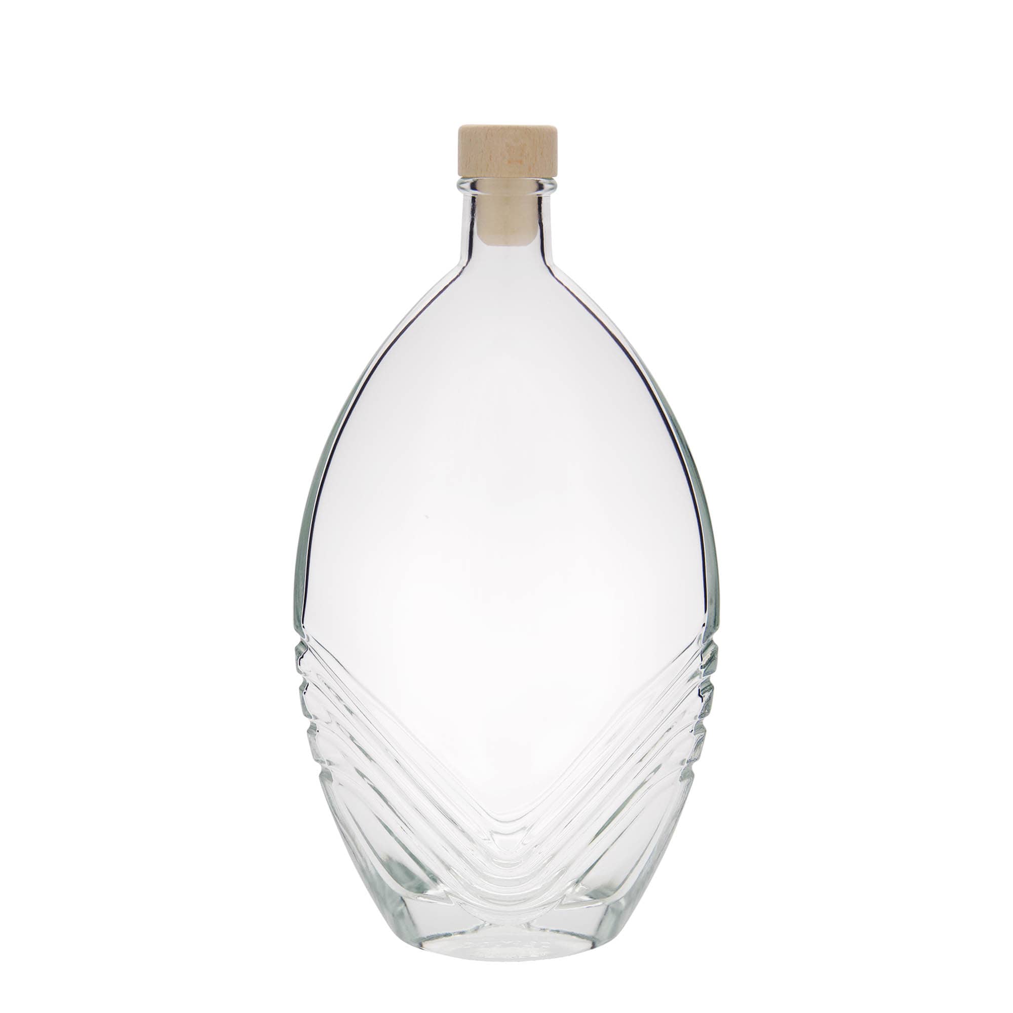500 ml glasflaske »Florence«, oval, åbning: kork