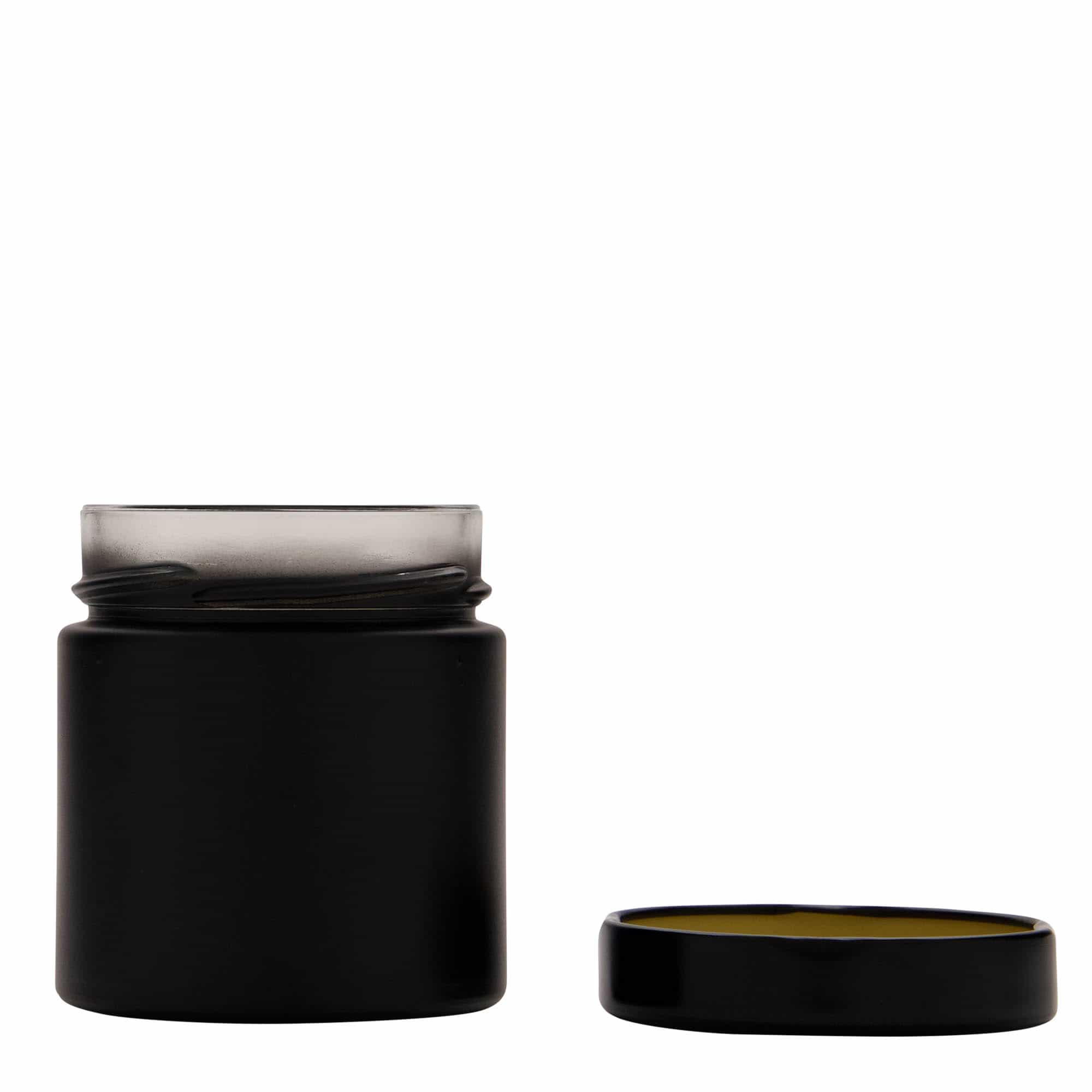 212 ml rundt glas 'Aurora', sort, åbning: Deep-twist-off (DTO 66)
