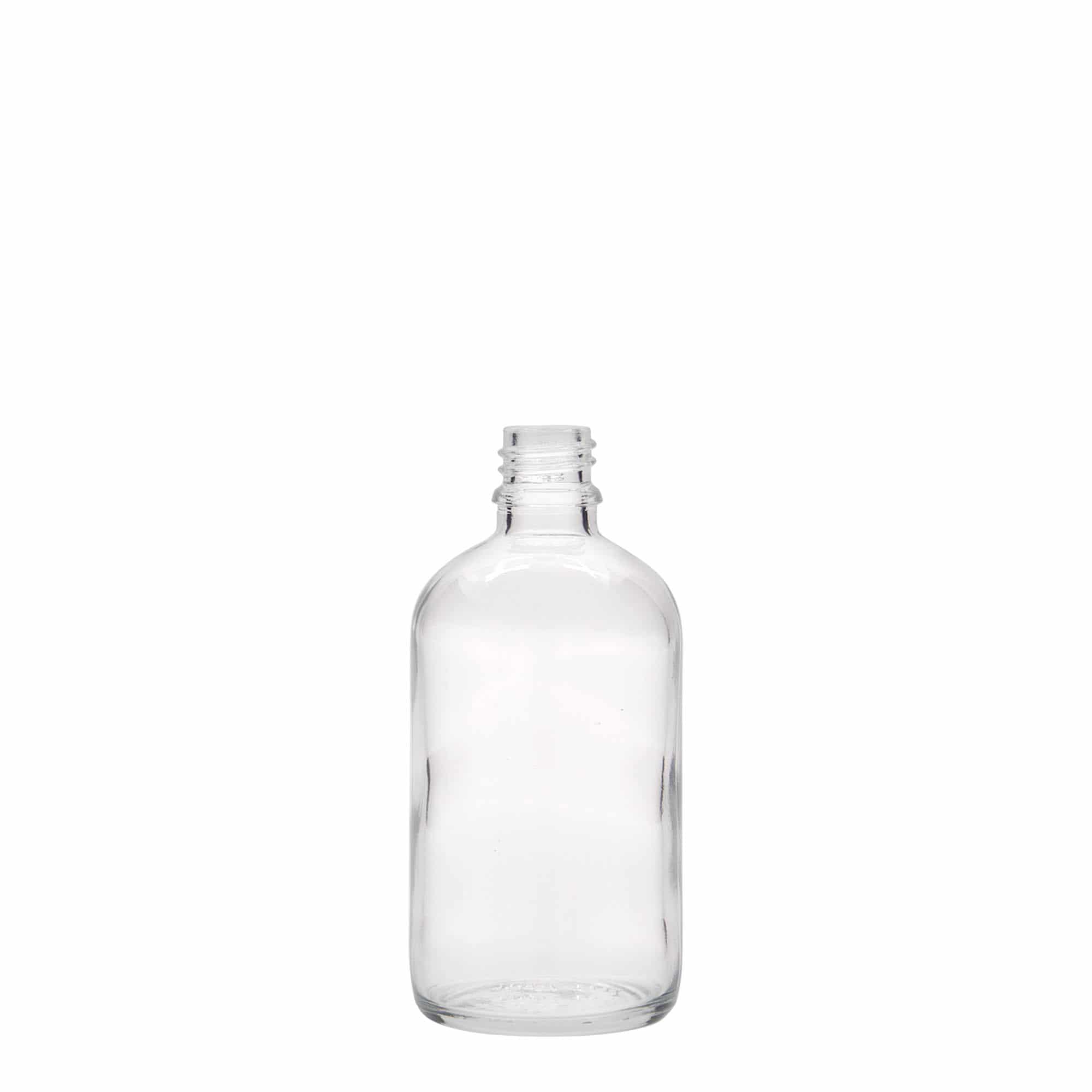 100 ml medicinflaske, glas, åbning: DIN 18 100 ml medicinflaske, glas, åbning: DIN 18