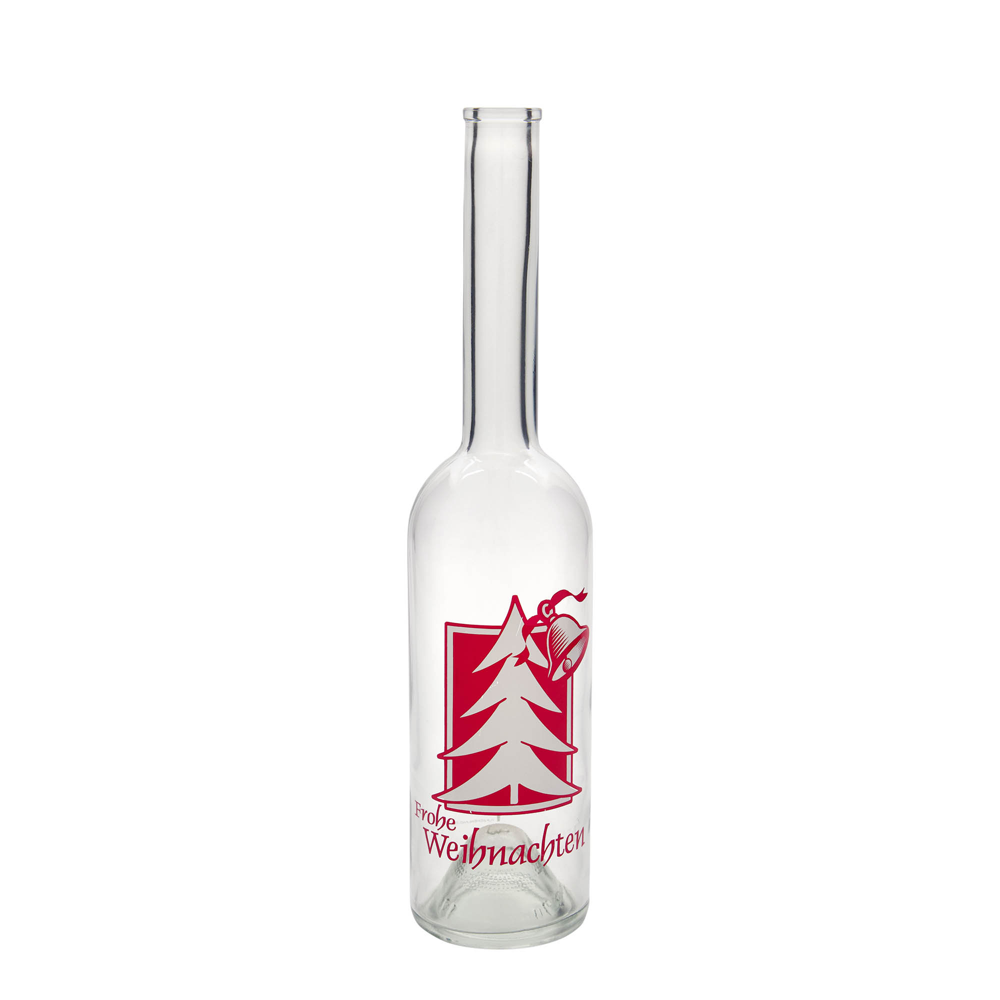 500 ml glasflaske 'Opera', motiv: Julehilsen, åbning: Kork