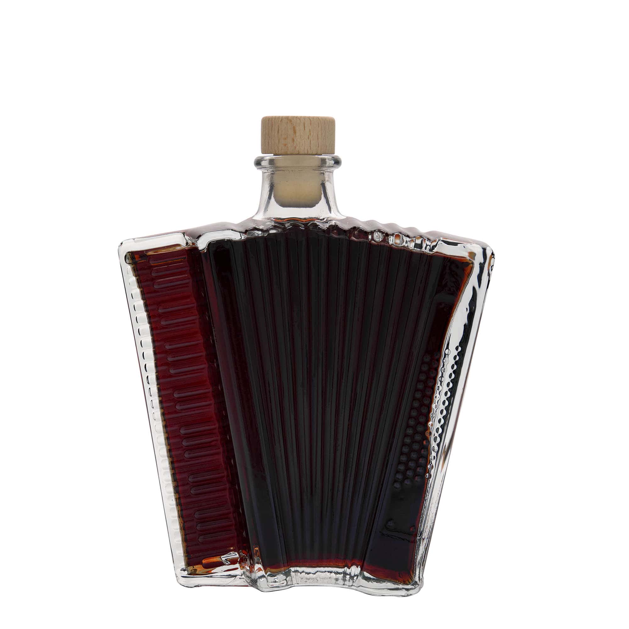 500 ml glasflaske »Akkordeon«, munding: kork