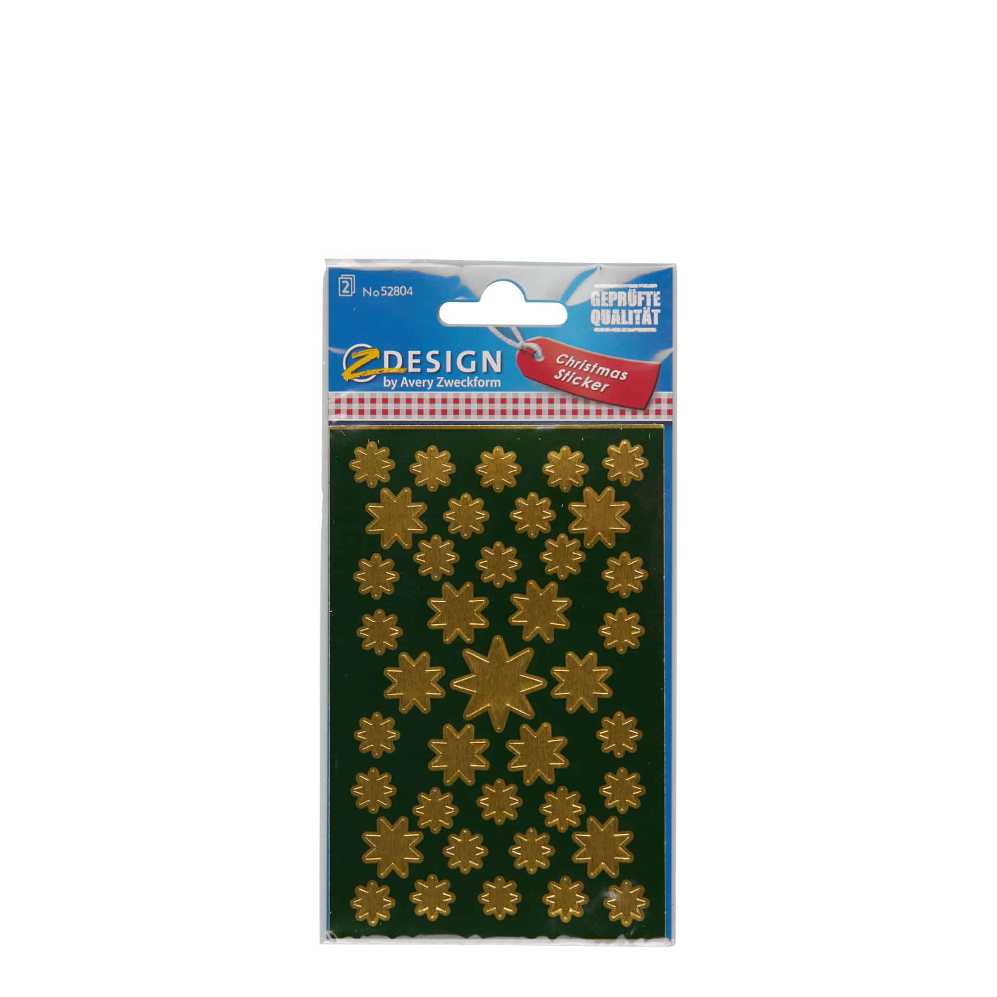 Zweckform klistermærker 'Stjerner', papir, guld