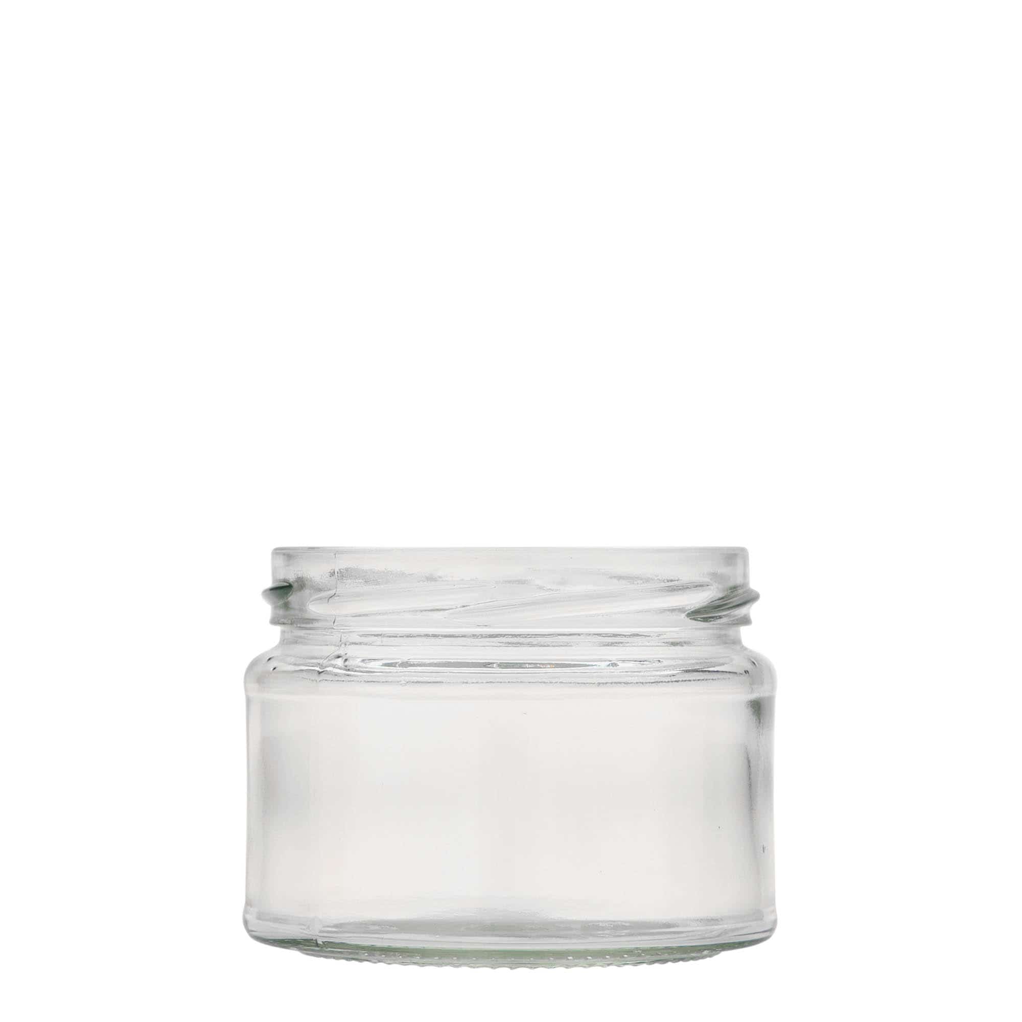 280 ml fladt rundt glas, åbning: Twist-off (TO 82) 280 ml fladt rundt glas, åbning: Twist-off (TO 82)