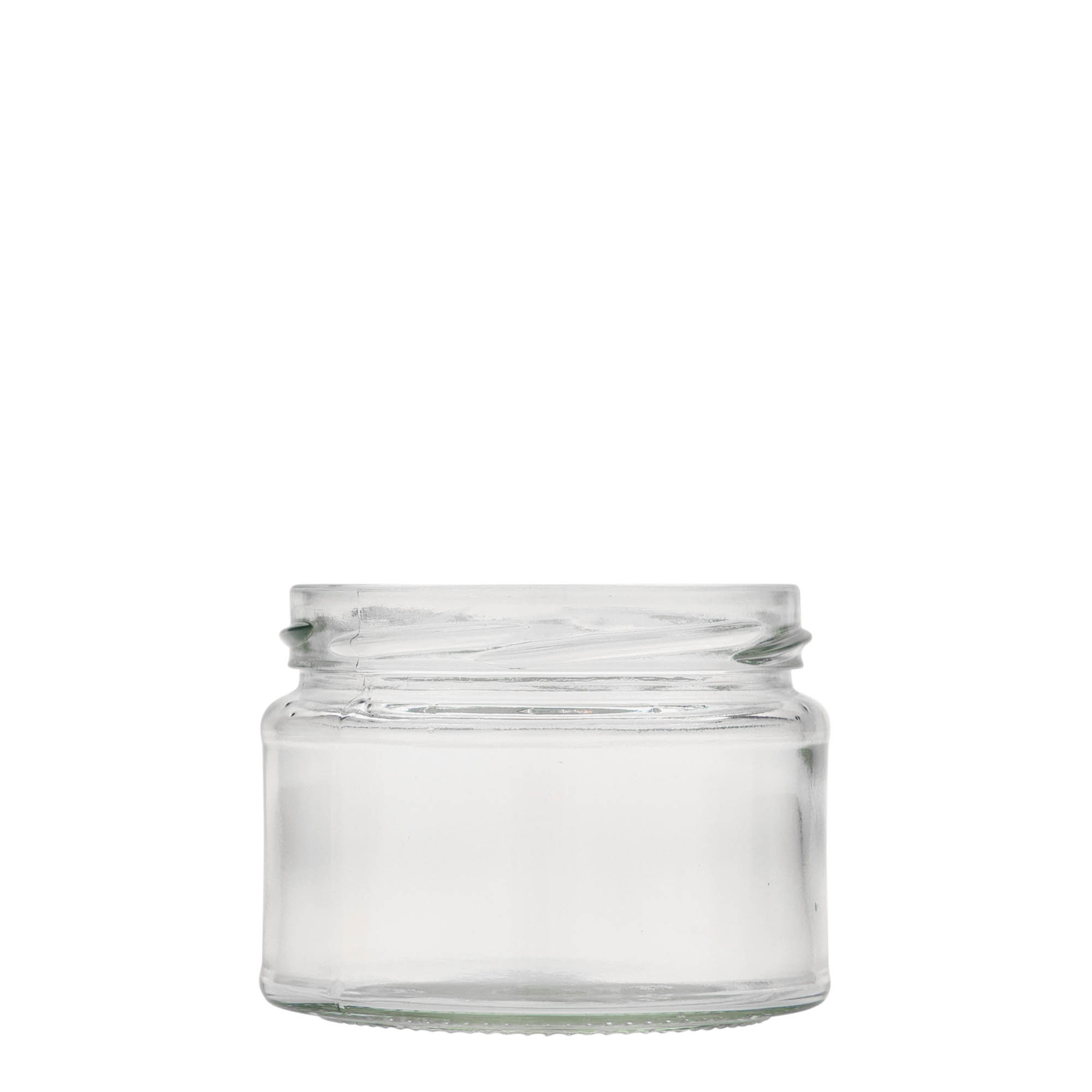280 ml fladt rundt glas, åbning: Twist-Off (TO 82) 280 ml fladt rundt glas, åbning: Twist-Off (TO 82)