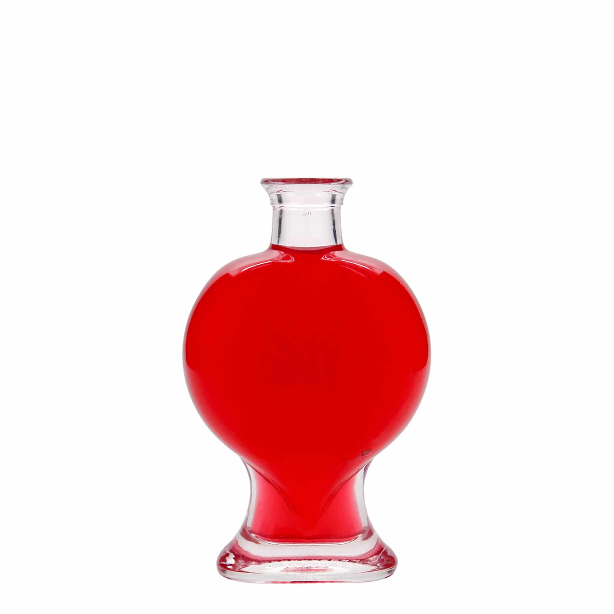200 ml glasflaske 'Hjerte', åbning: kork