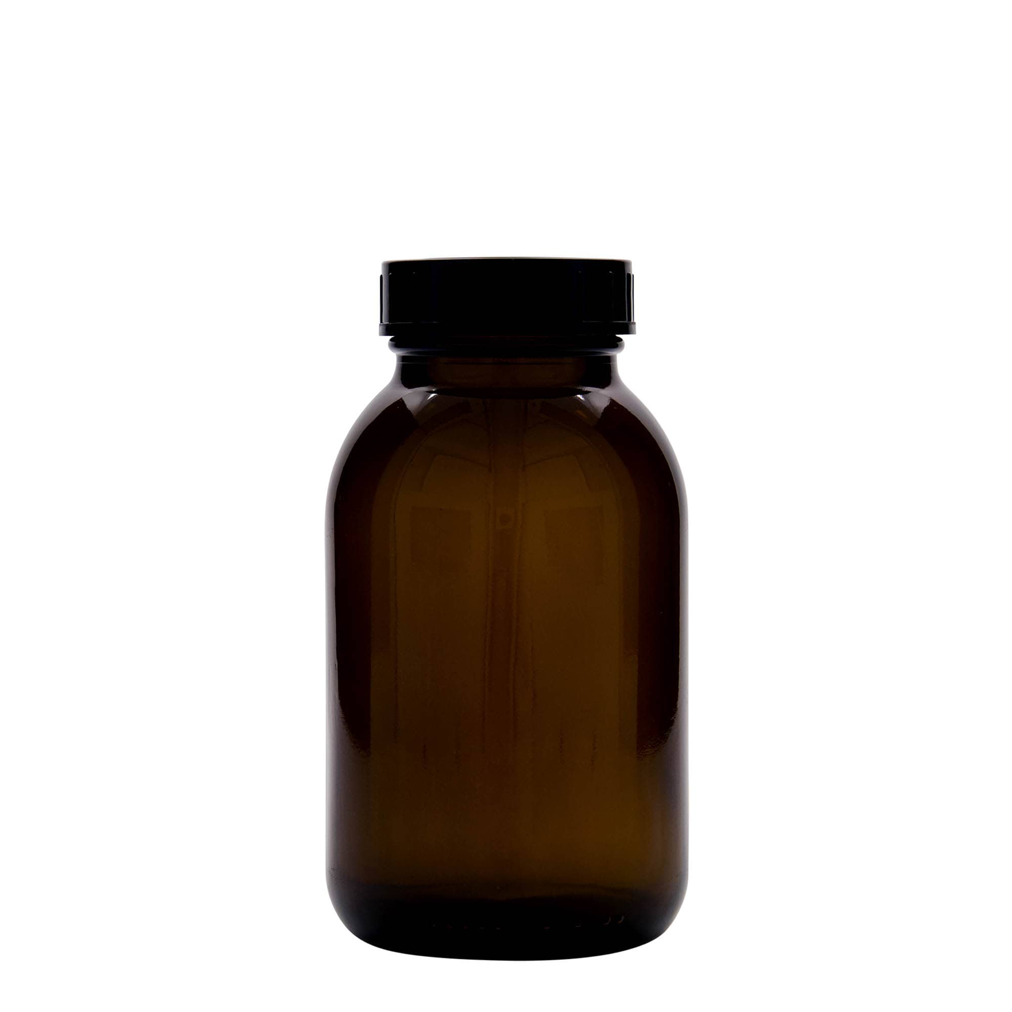 500 ml bredhalsglas, brun, åbning: DIN 55
