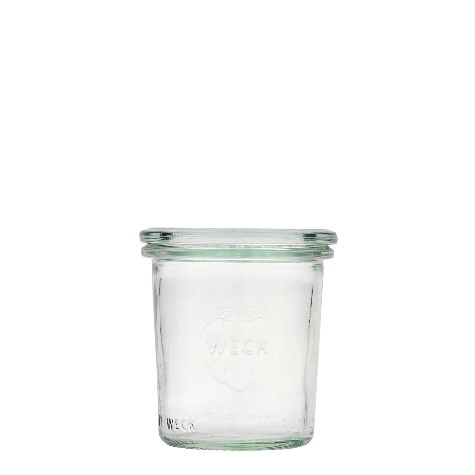 140 ml cylindrisk WECK-sylteglas, åbning: Rund kant 140 ml cylindrisk WECK-sylteglas, åbning: Rund kant